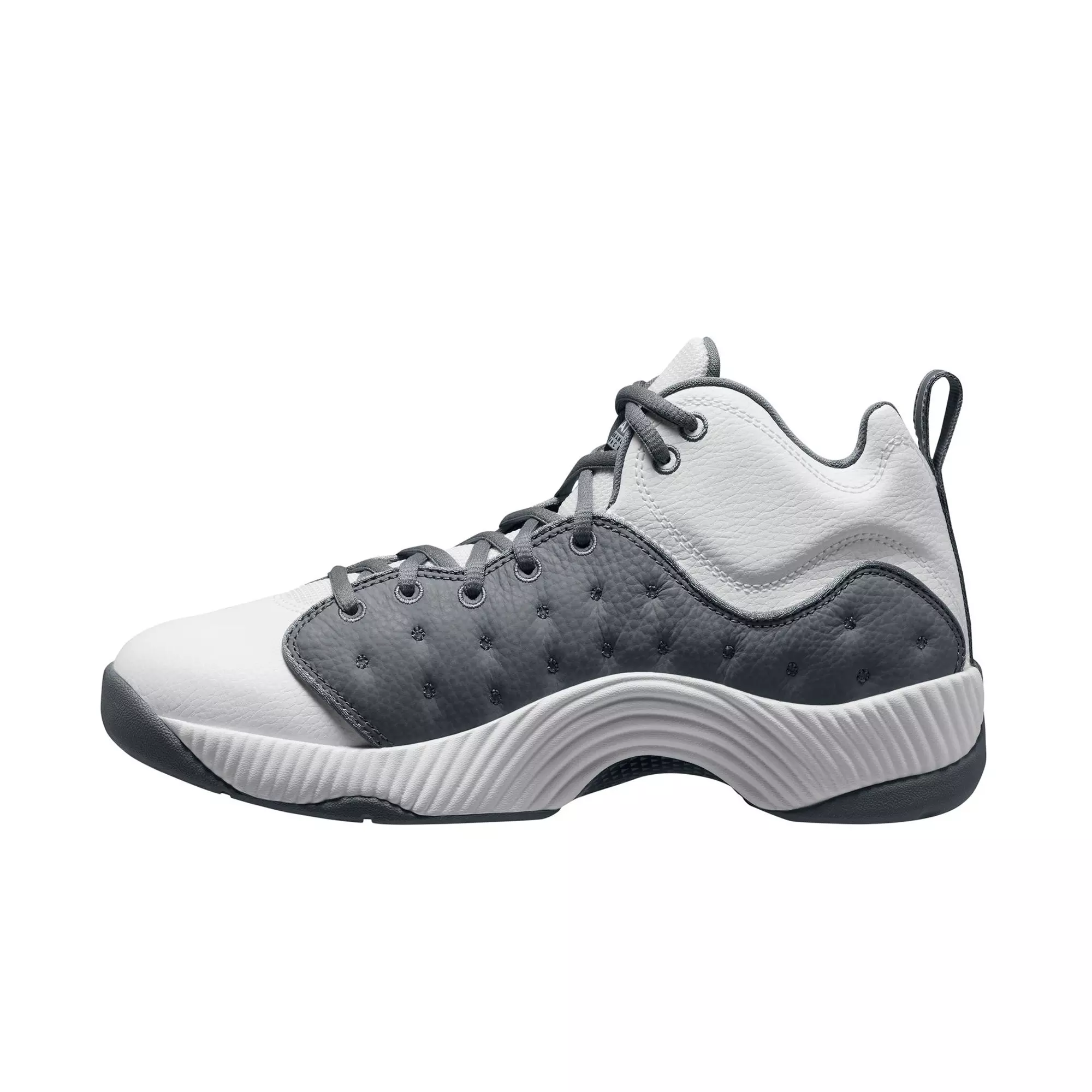 Jordan Jumpman Team II "White/Black/Cool Grey" Men's Shoe - WHITE/BLACK/GREY
