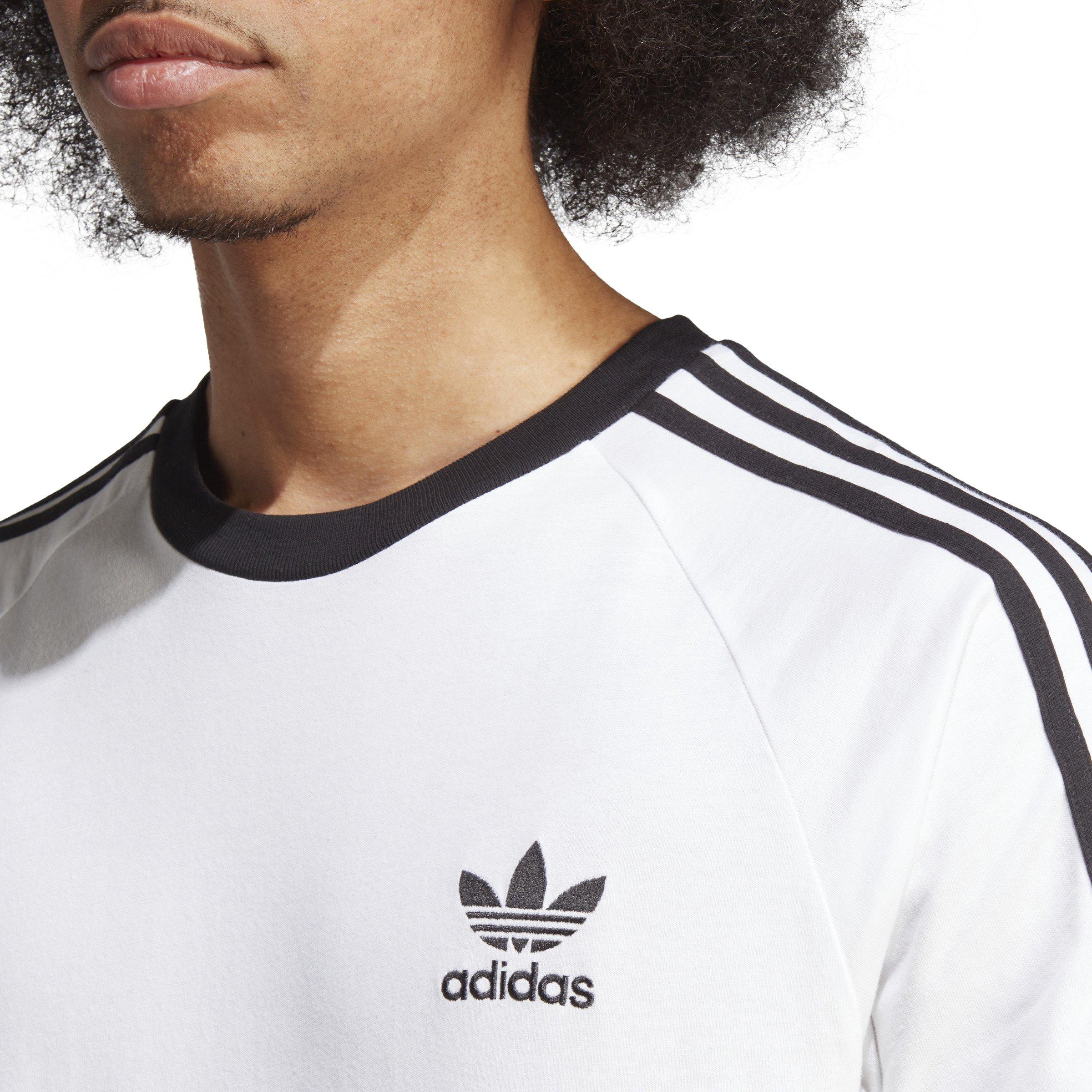 adidas Men's Adicolor Classics 3-Stripes Tee-White - WHITE