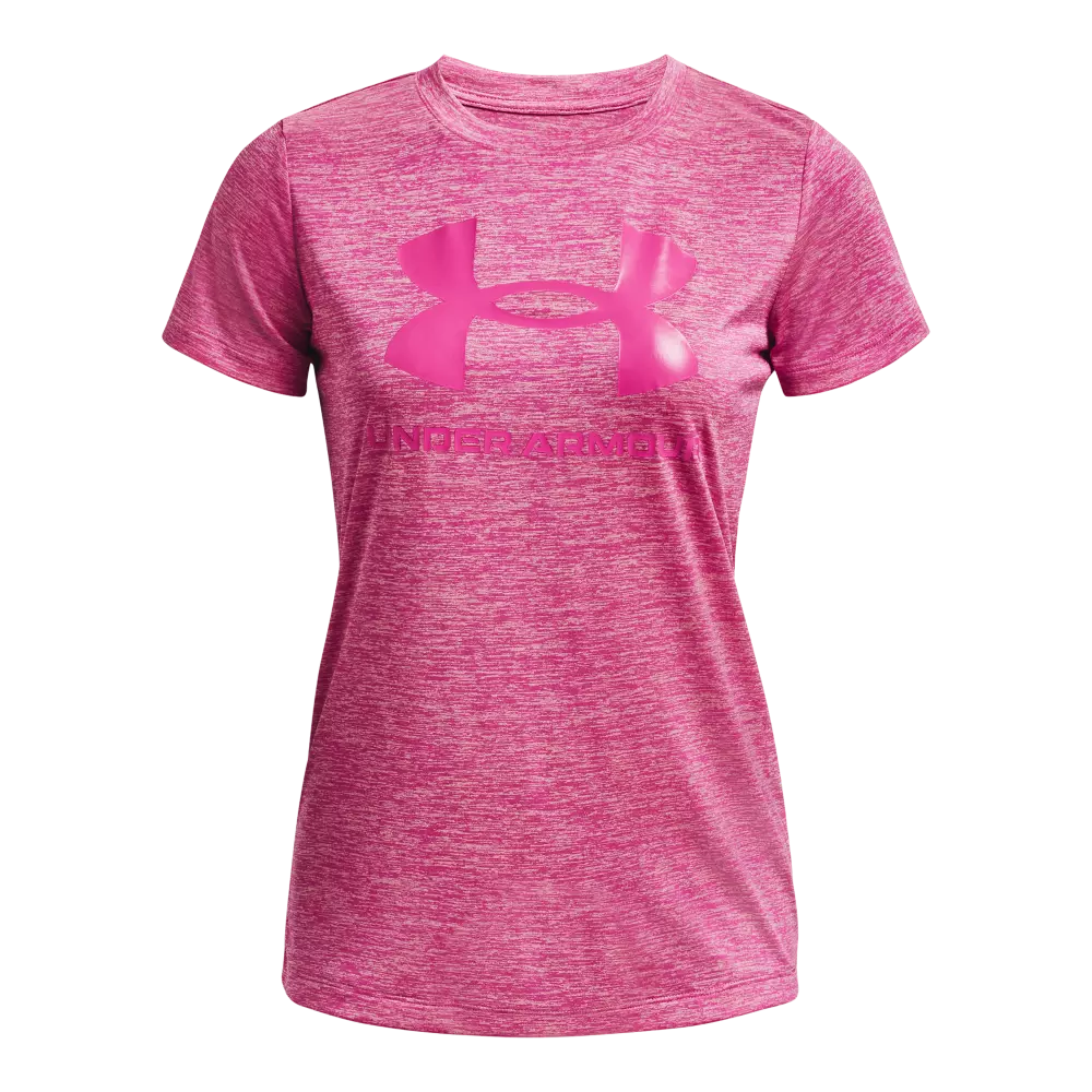 Under Armour Women's Tech Twist Graphic Tee-Pink - PINK