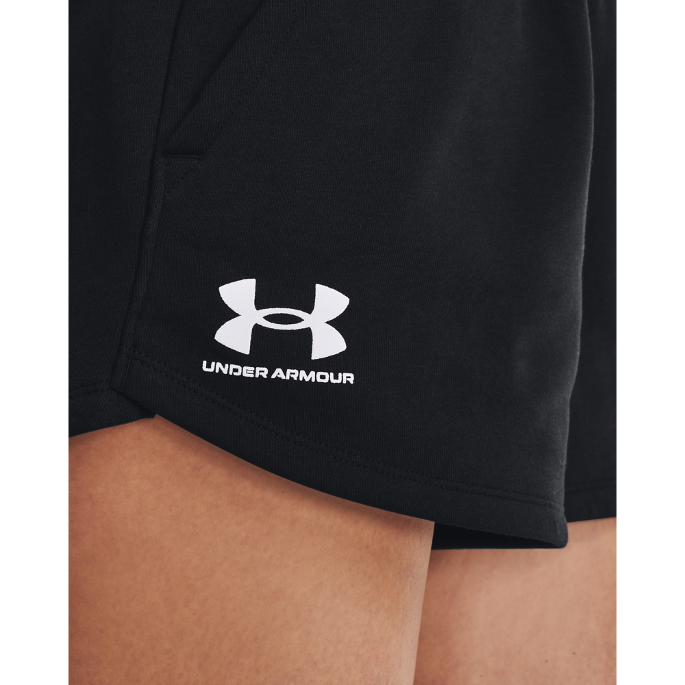 Under Armour Women's Rival Fleece Shorts-Black - BLACK Thumbnail View 3