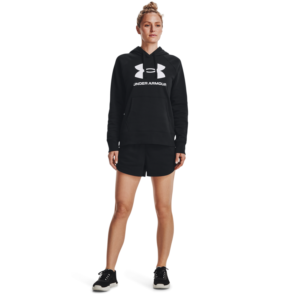 Under Armour Women's Rival Fleece Shorts-Black - BLACK Thumbnail View 4
