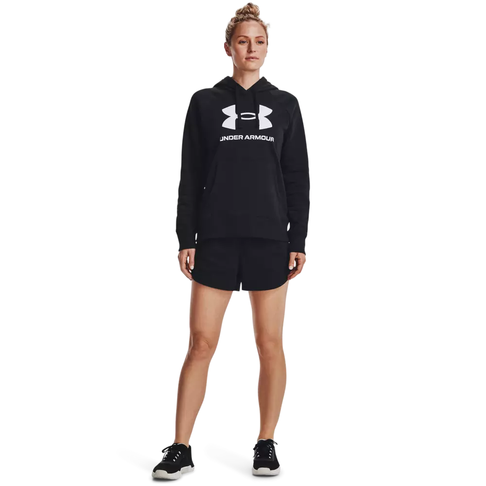 Under Armour Women's Rival Fleece Shorts-Black - BLACK