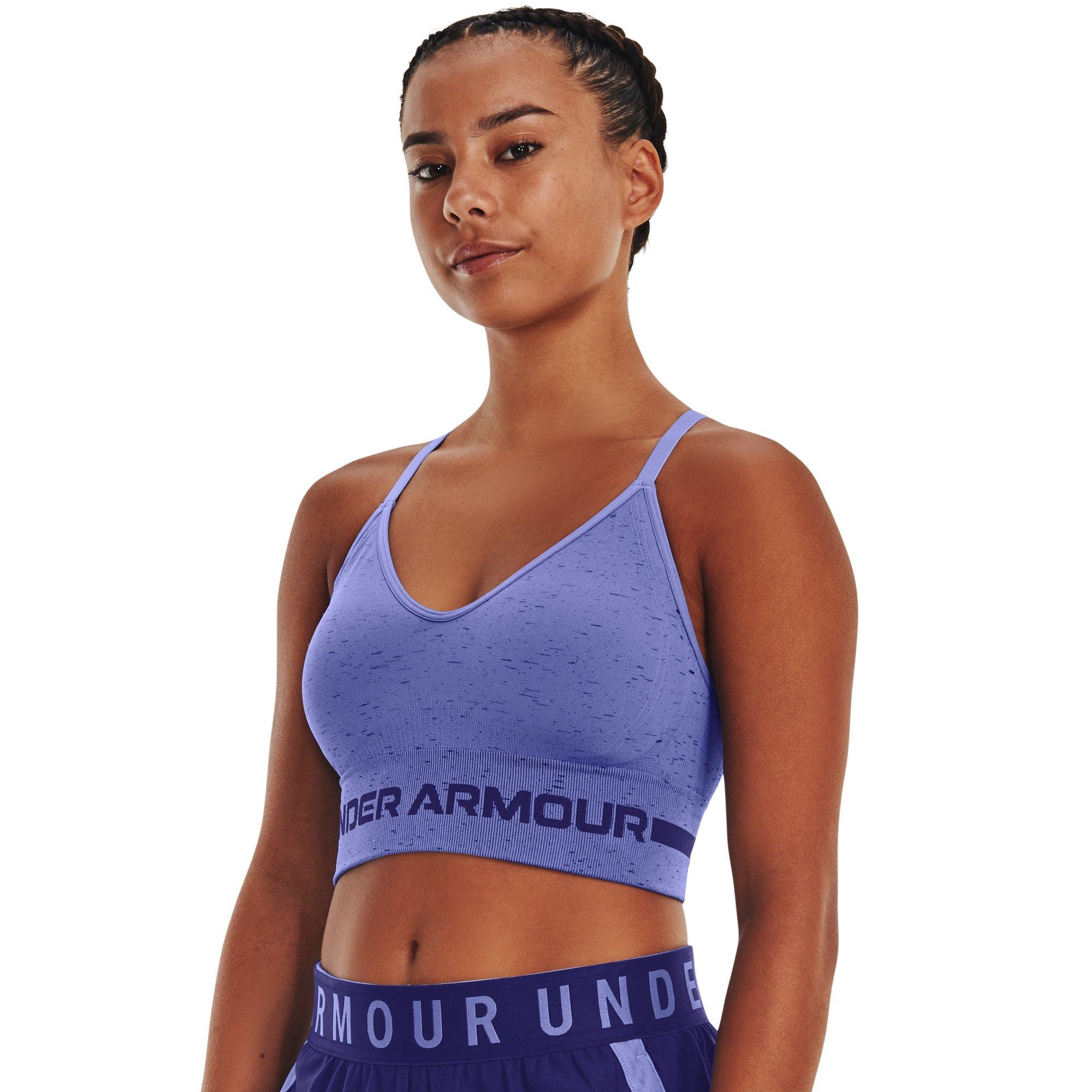 Under Armour Women's Seamless Heather Sports Bra-Blue - BLUE Thumbnail View 1