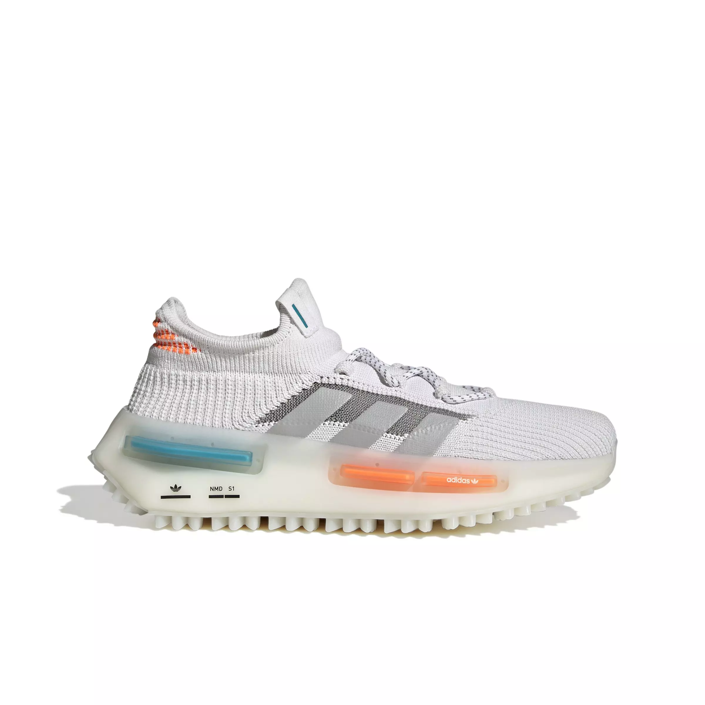 adidas Originals NMD_S1 "White Teal Orange" Men's Shoe - White/Orange