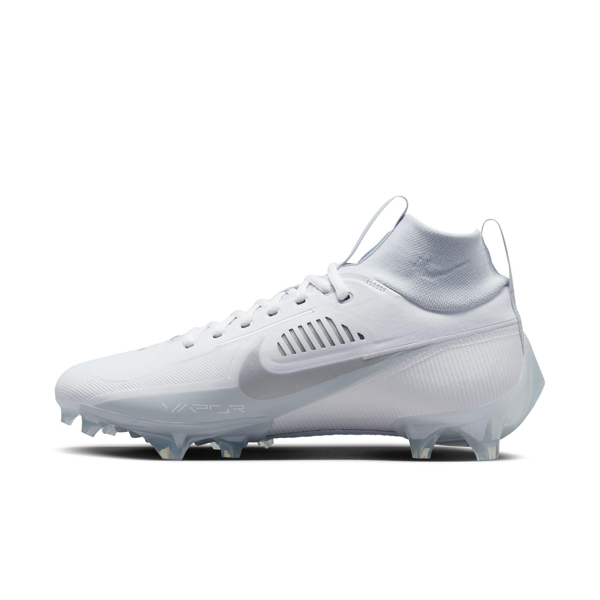Nike Vapor Edge Pro 360 2 "White/Metallic Silver/Pure Platinum" Men's Football Cleat - WHITE Thumbnail View 3