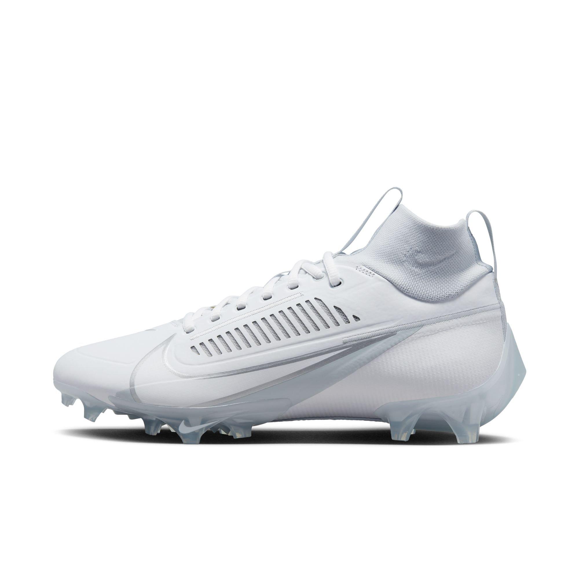 Nike Men's Vapor Edge 360 VC Football Cleats, Size 11, White/Silver