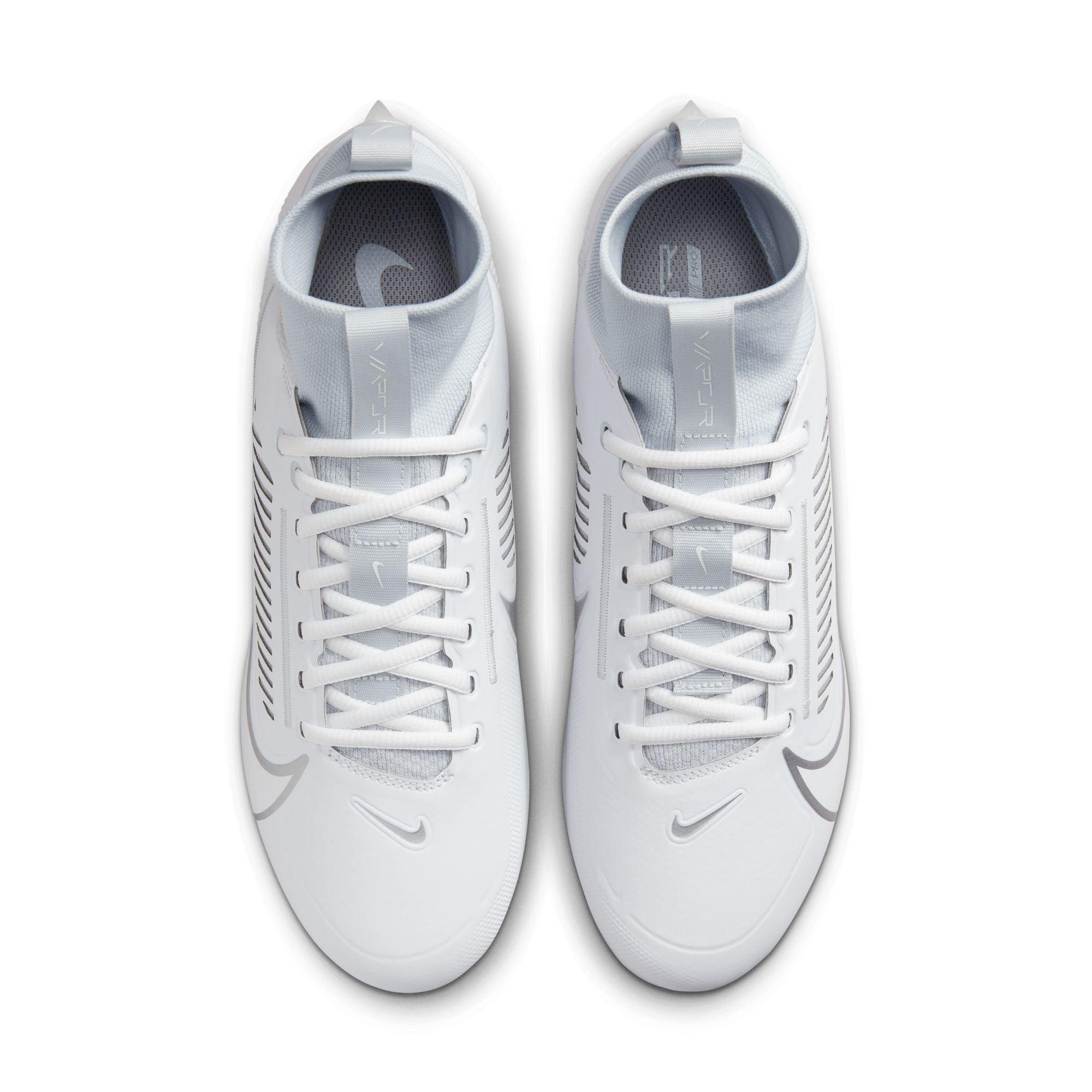 Nike Vapor Edge Pro 360 2 "White/Metallic Silver/Pure Platinum" Men's Football Cleat - WHITE Thumbnail View 5