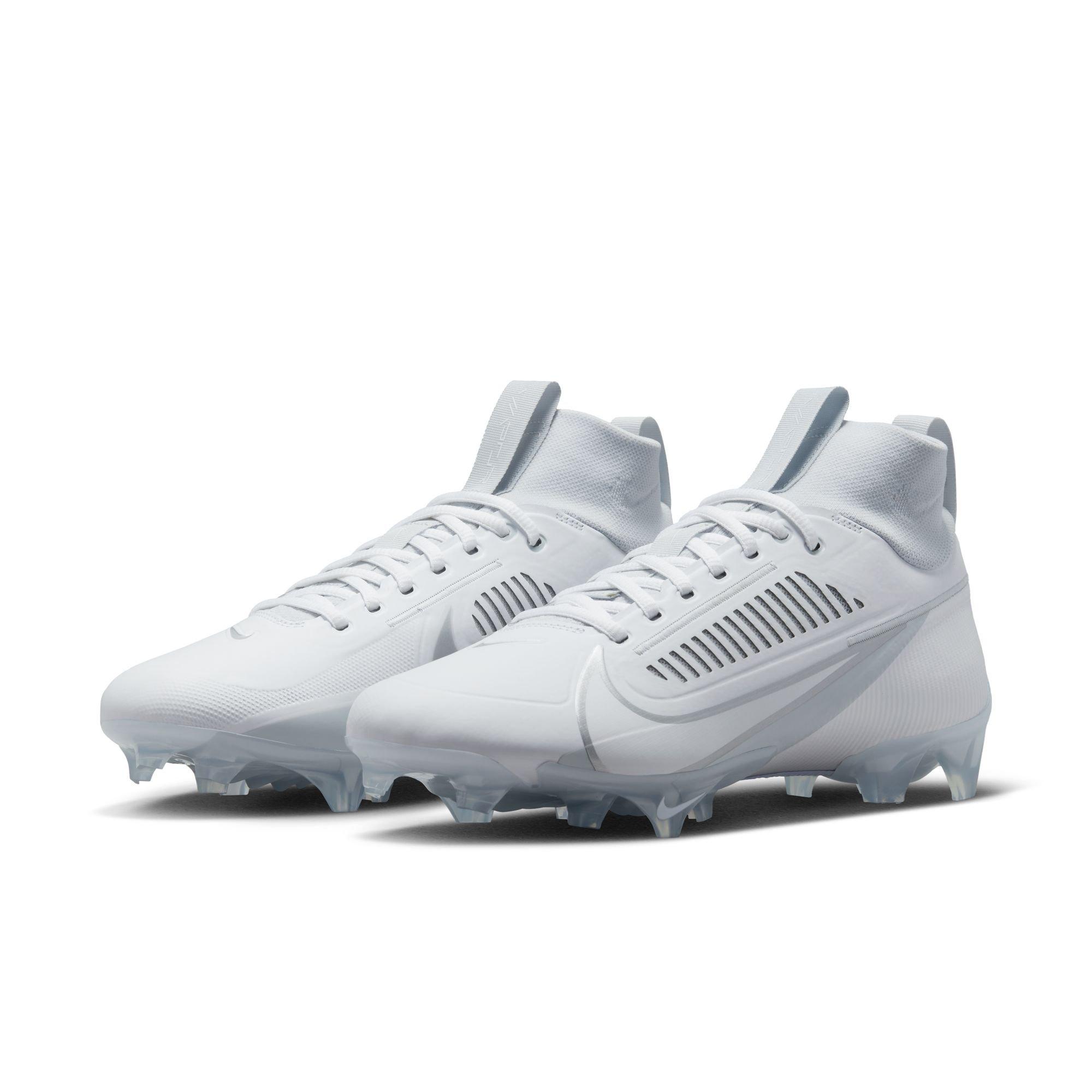 Nike Vapor Edge Pro 360 2 "White/Metallic Silver/Pure Platinum" Men's Football Cleat - WHITE Thumbnail View 6