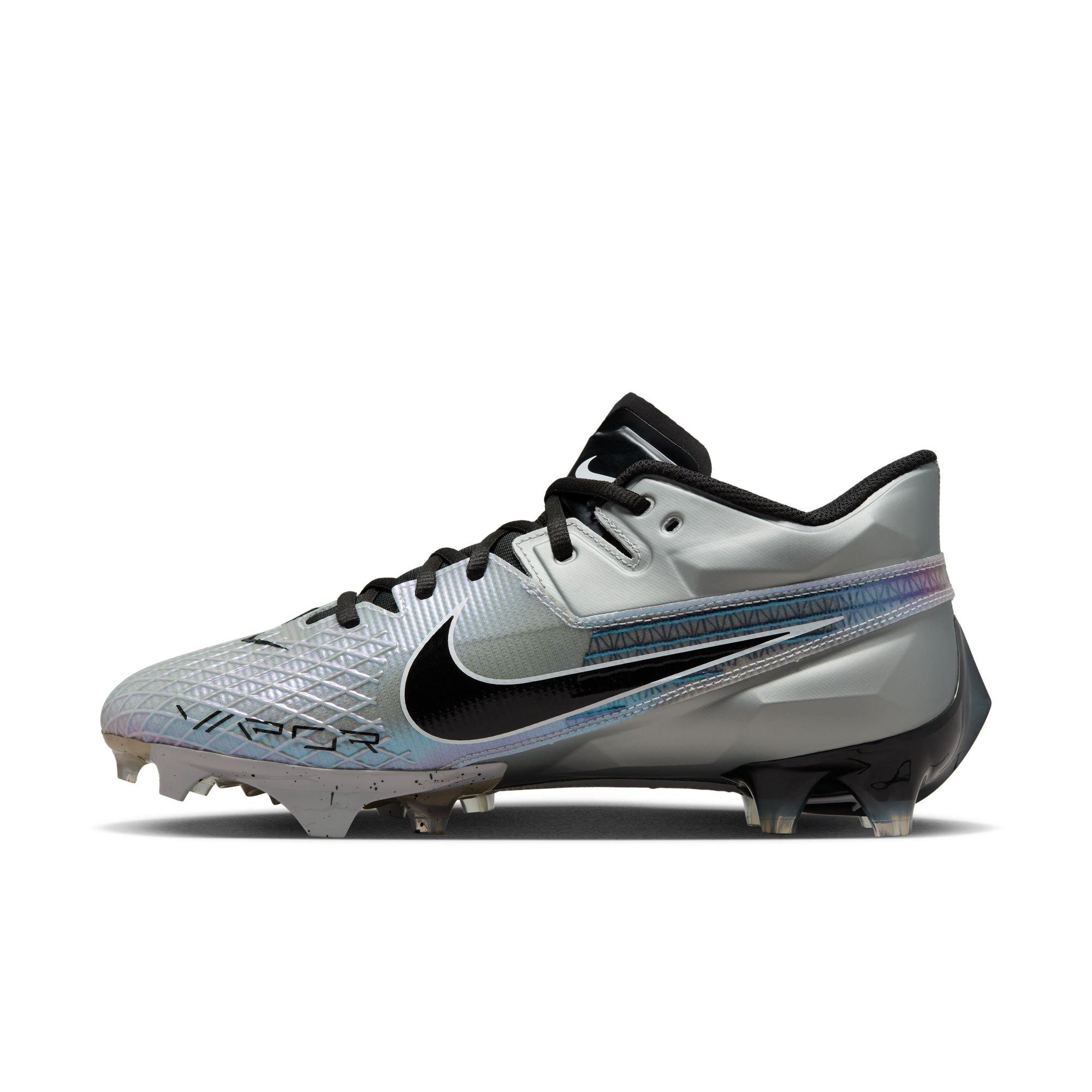 Nike Vapor Edge Elite 360 2 "Lt Smoke Grey/Black/White" Men's Football Cleat - GREY/BLACK Thumbnail View 3