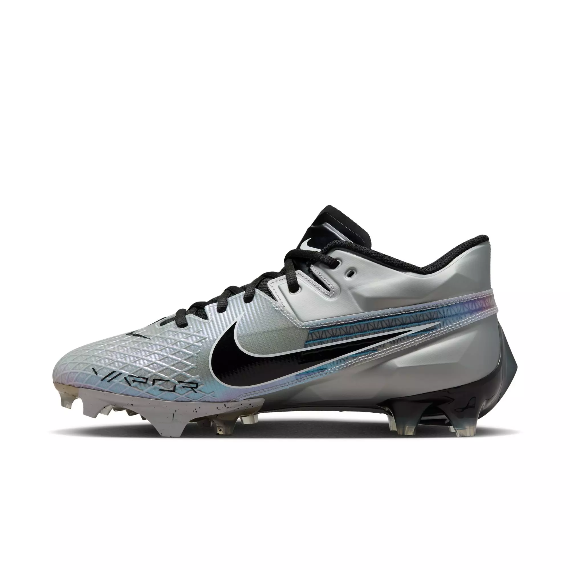 Nike Vapor Edge Elite 360 2 "Lt Smoke Grey/Black/White" Men's Football Cleat - GREY/BLACK