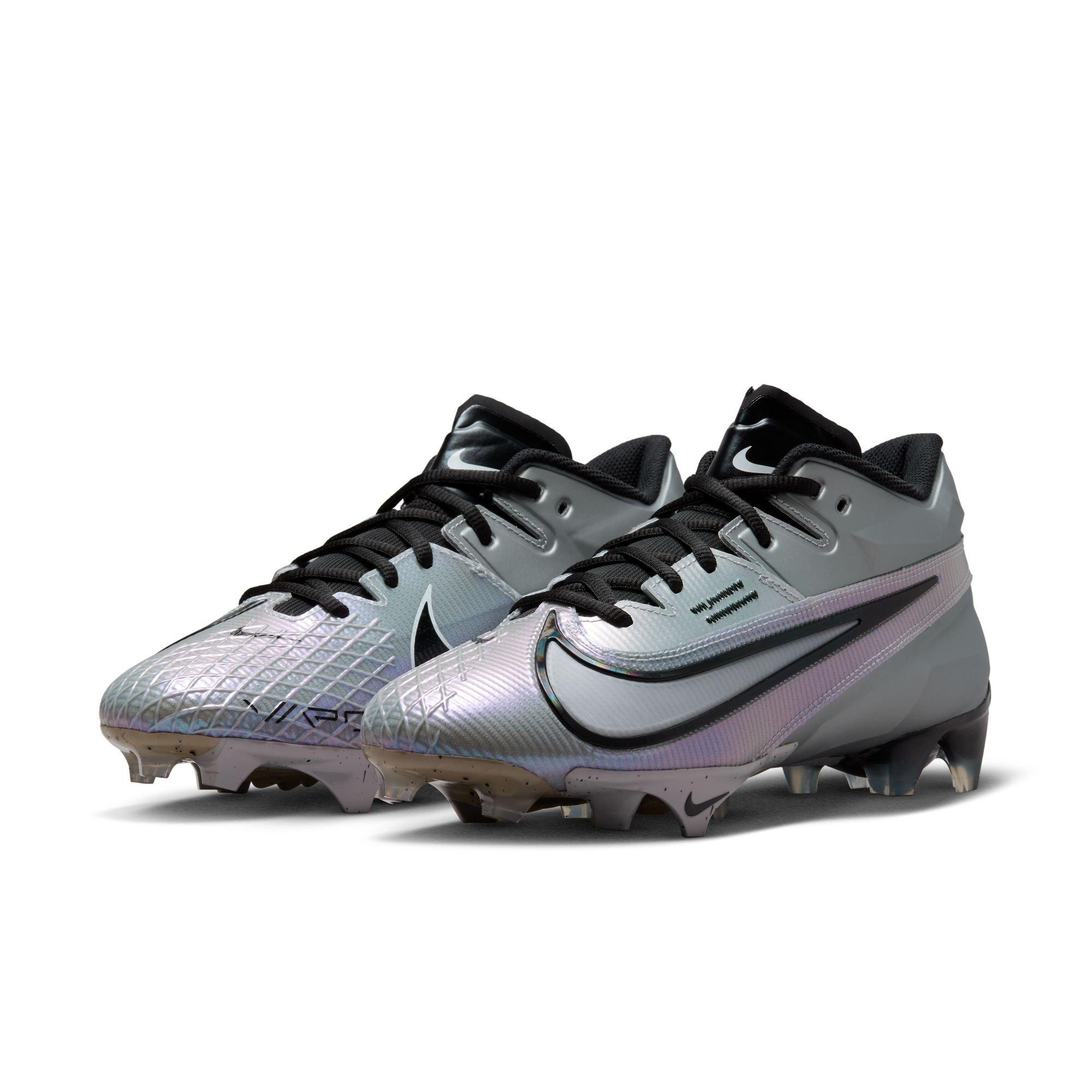 Nike Vapor Edge Elite 360 2 "Lt Smoke Grey/Black/White" Men's Football Cleat - GREY/BLACK Thumbnail View 6