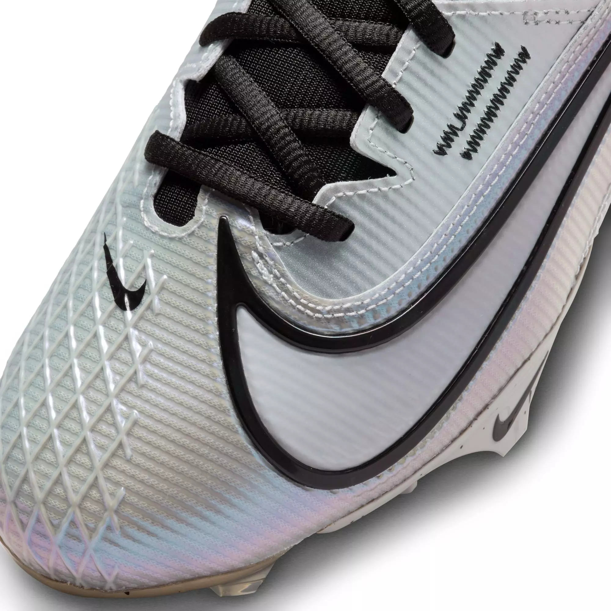 Nike Vapor Edge Elite 360 2 "Lt Smoke Grey/Black/White" Men's Football Cleat - GREY/BLACK