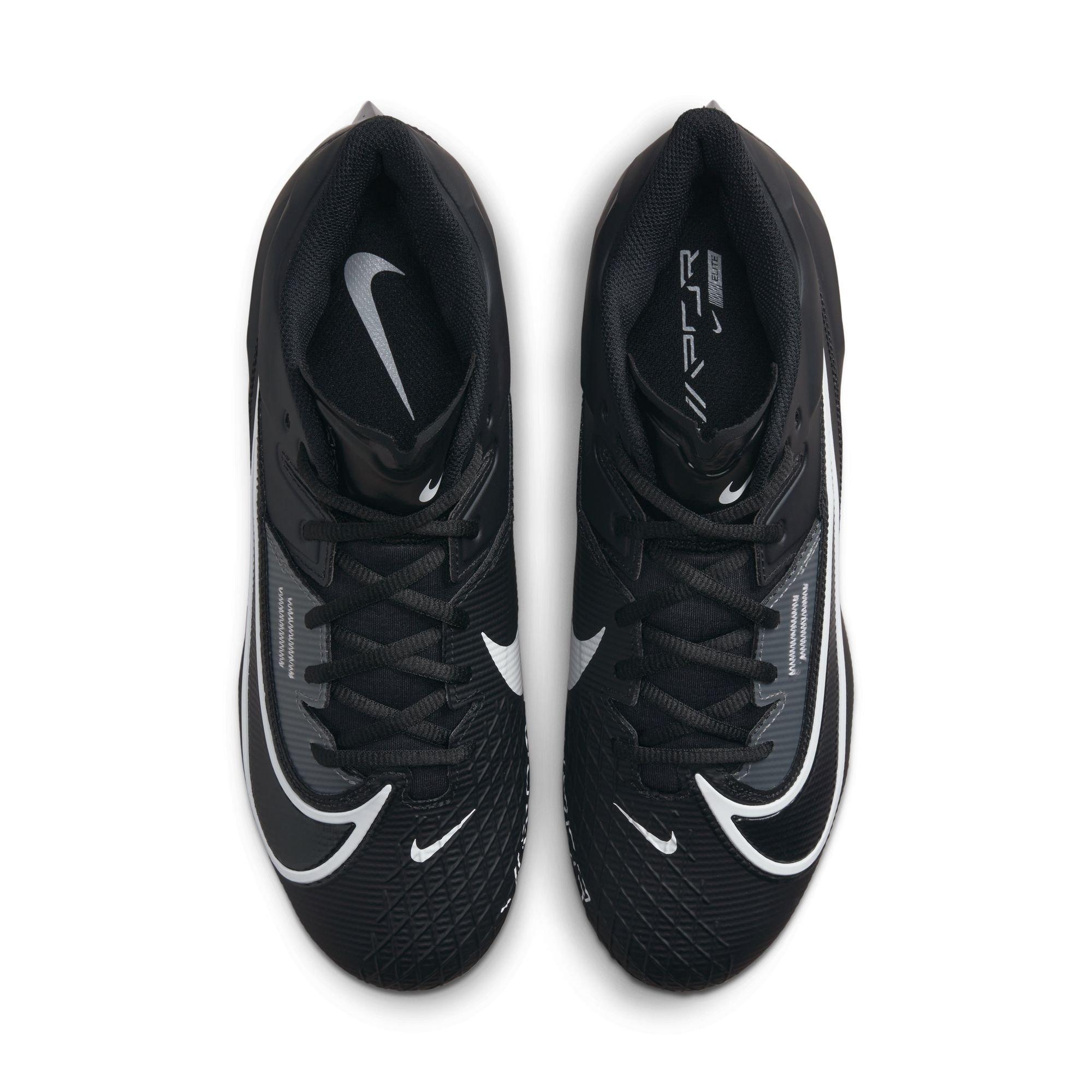 Nike Vapor Edge Elite 360 2 "Black/White/Dk Smoke Grey" Men's Football Cleat - BLACK/GREY Thumbnail View 5