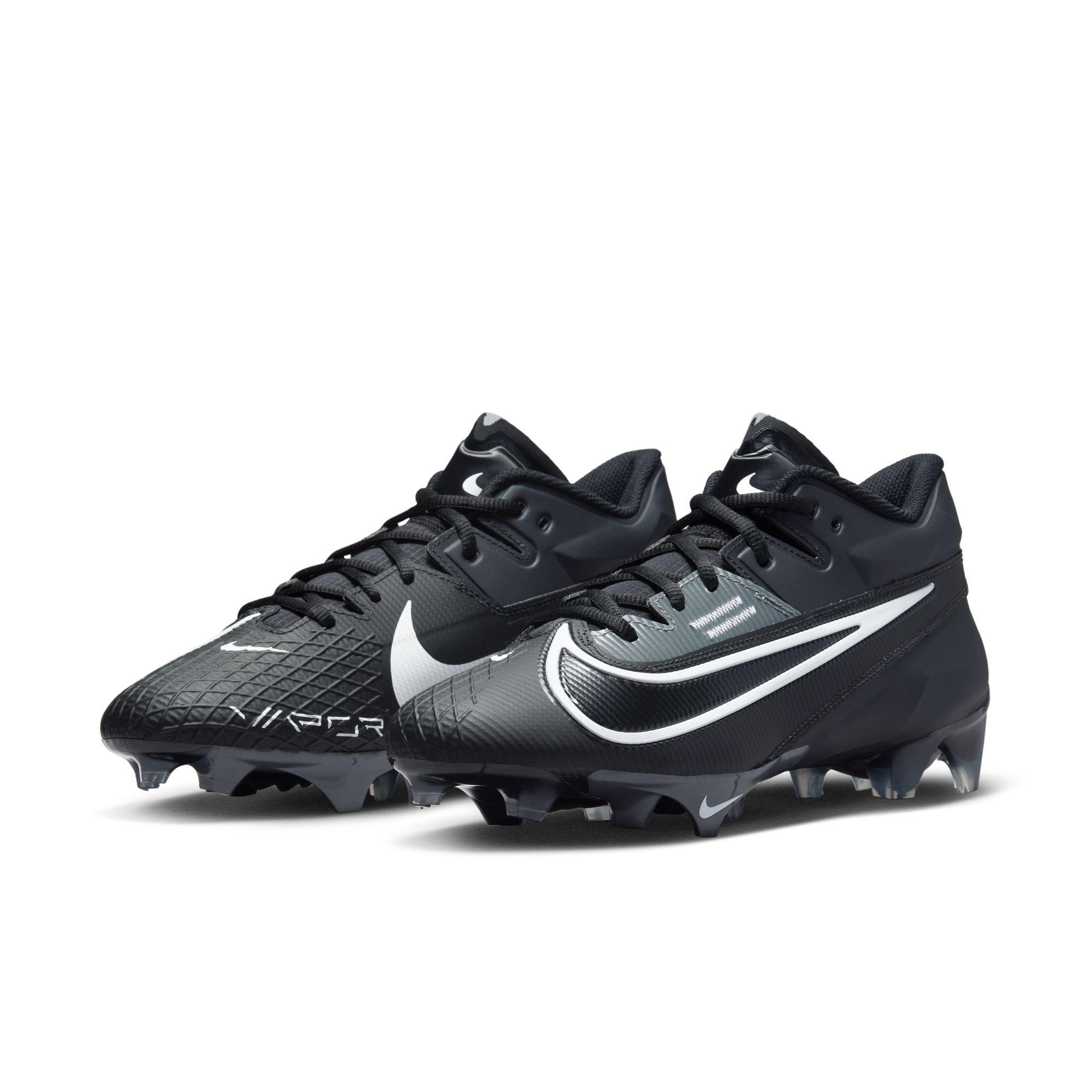Nike Vapor Edge Elite 360 2 "Black/White/Dk Smoke Grey" Men's Football Cleat - BLACK/GREY Thumbnail View 6