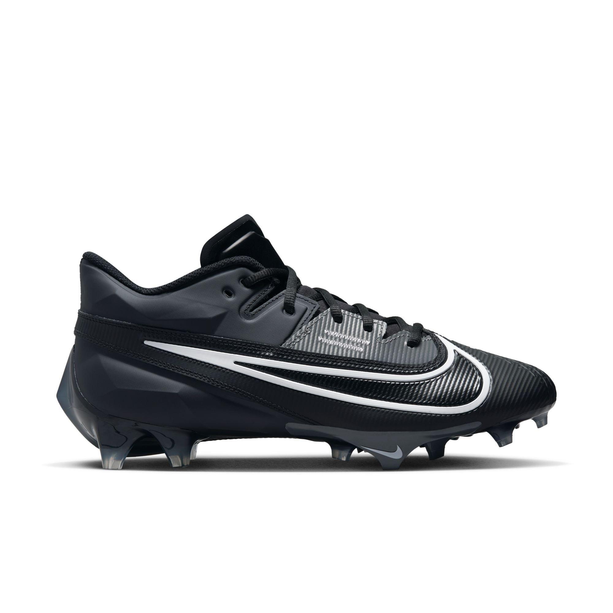 Nike Vapor Edge Elite 360 2 "Black/White/Dk Smoke Grey" Men's Football Cleat - BLACK/GREY Thumbnail View 1