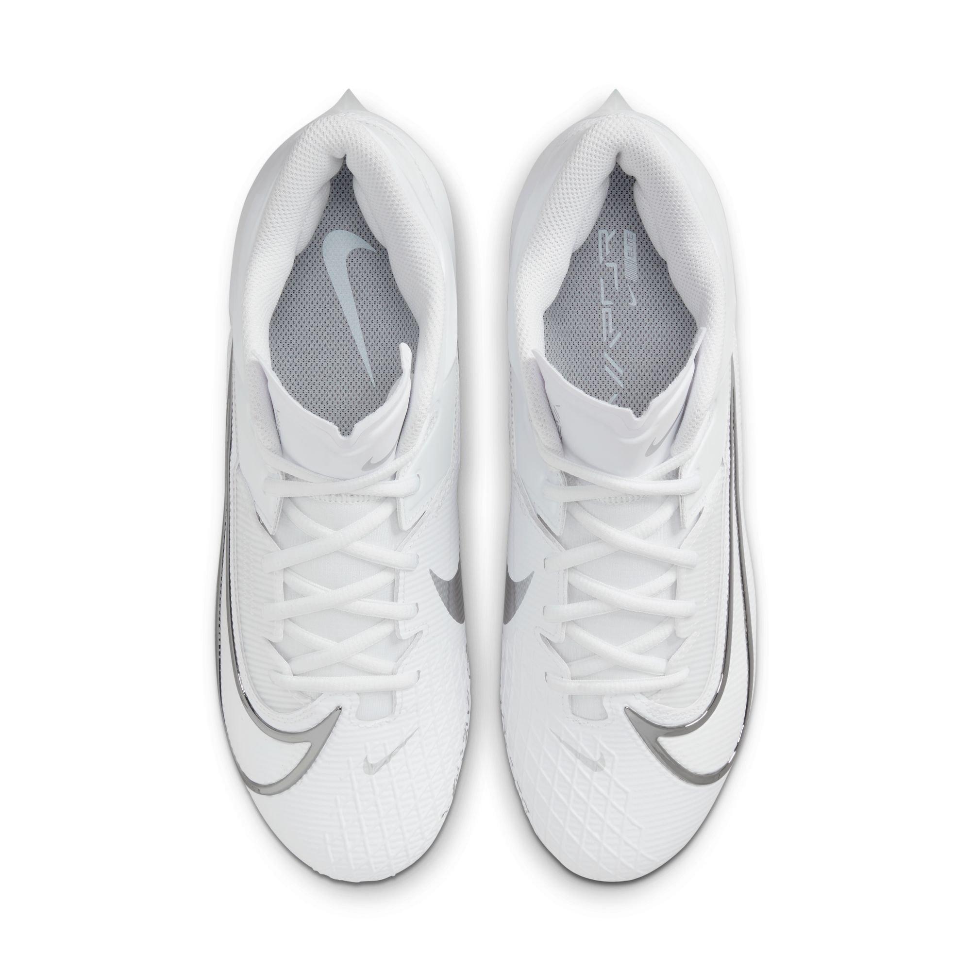 Nike Vapor Edge Elite 360 2 "White/Metallic Silver" Men's Football Cleat - WHITE Thumbnail View 7