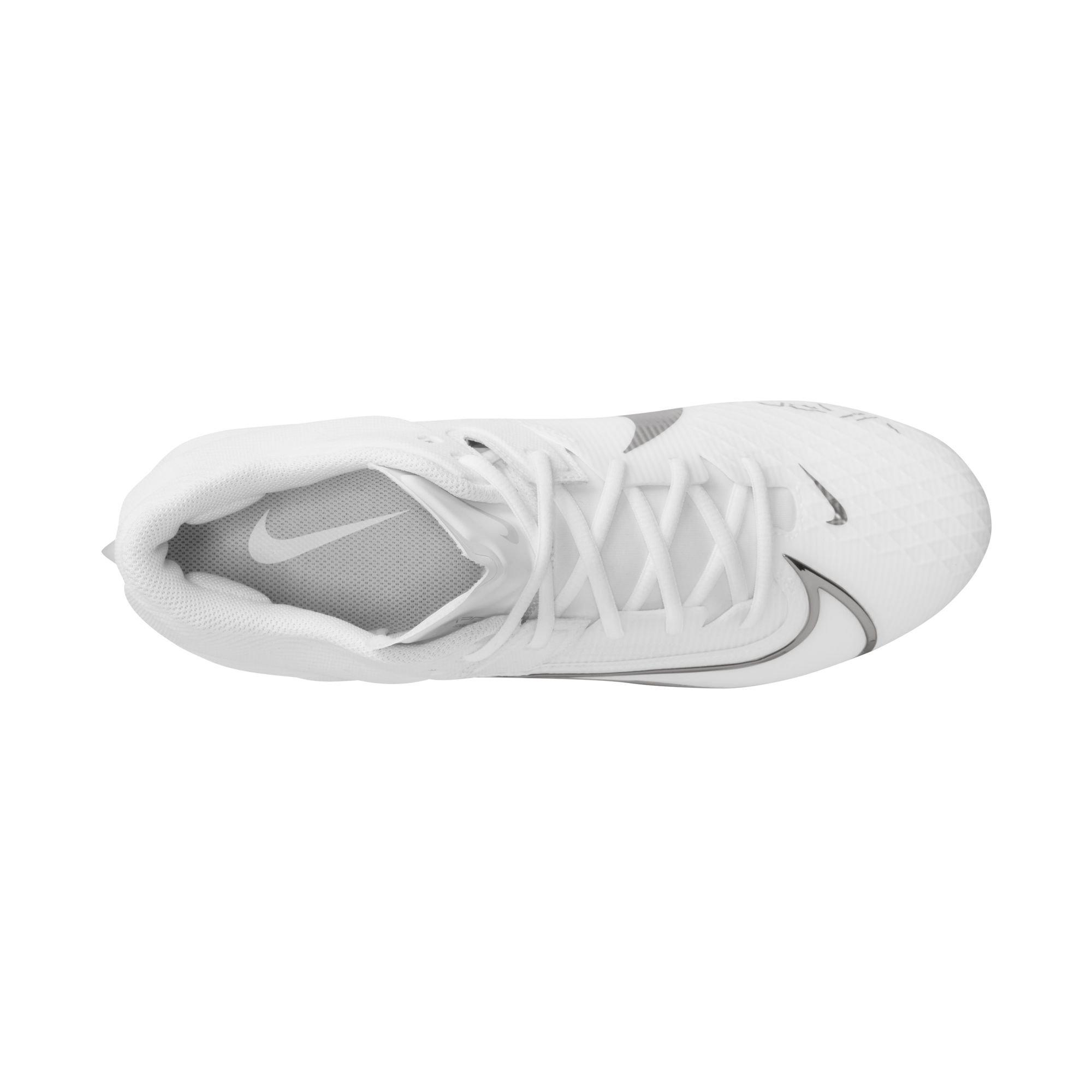 Nike Vapor Edge Elite 360 2 "White/Metallic Silver" Men's Football Cleat - WHITE Thumbnail View 8