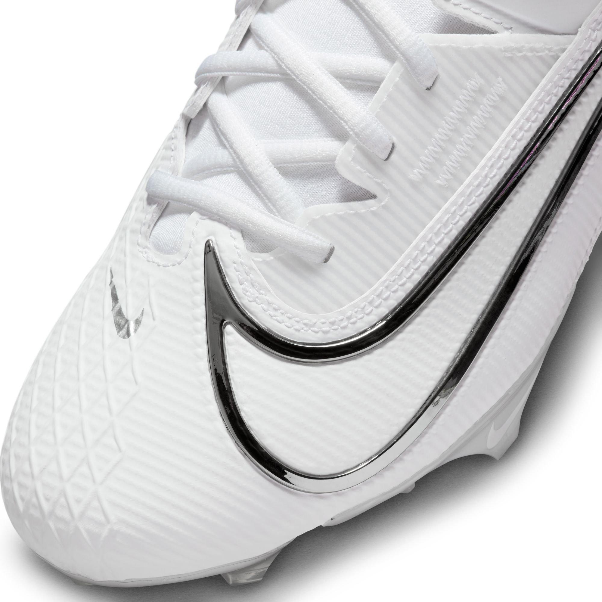 Nike Vapor Edge Elite 360 2 "White/Metallic Silver" Men's Football Cleat - WHITE Thumbnail View 11
