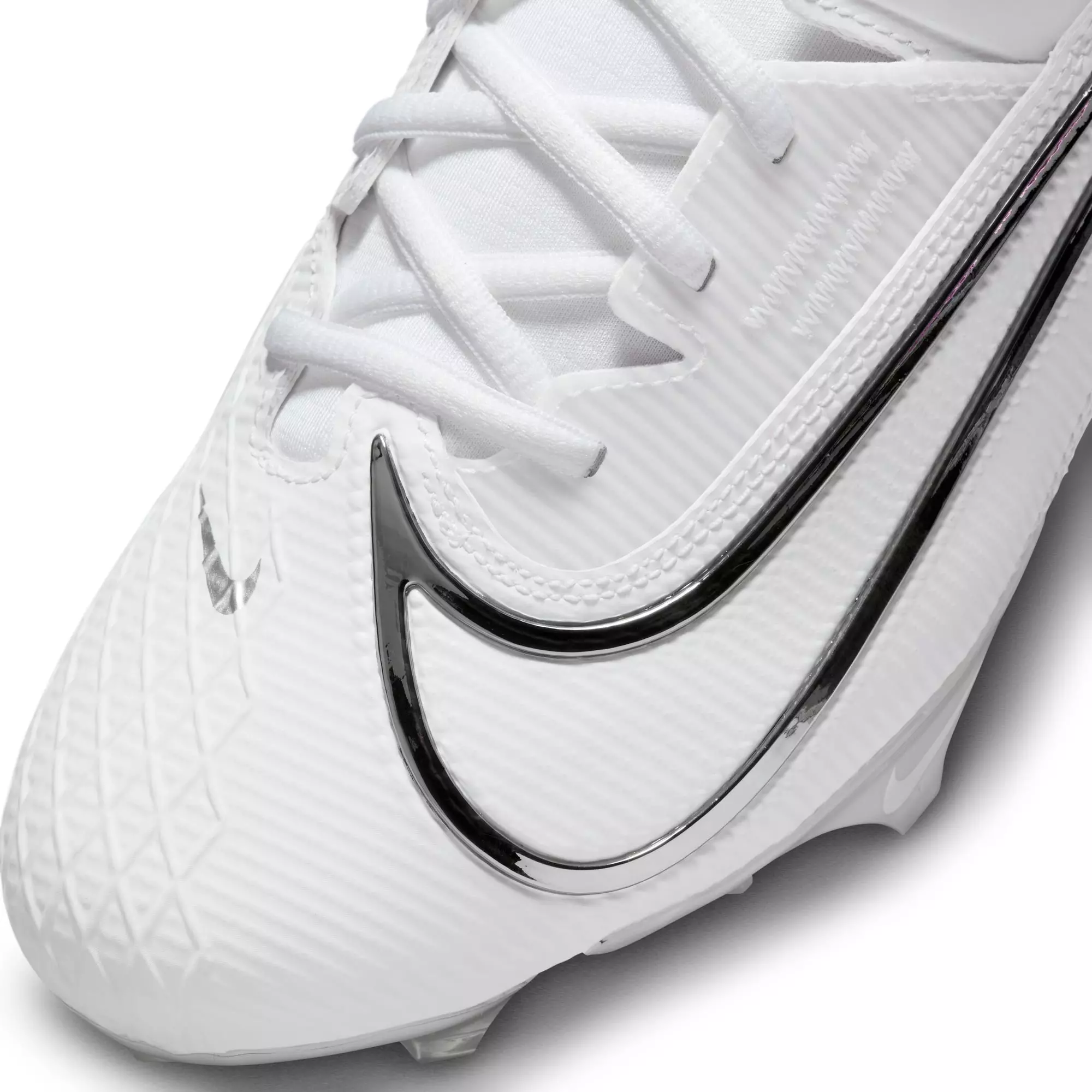 Nike Vapor Edge Elite 360 2 "White/Metallic Silver" Men's Football Cleat - WHITE