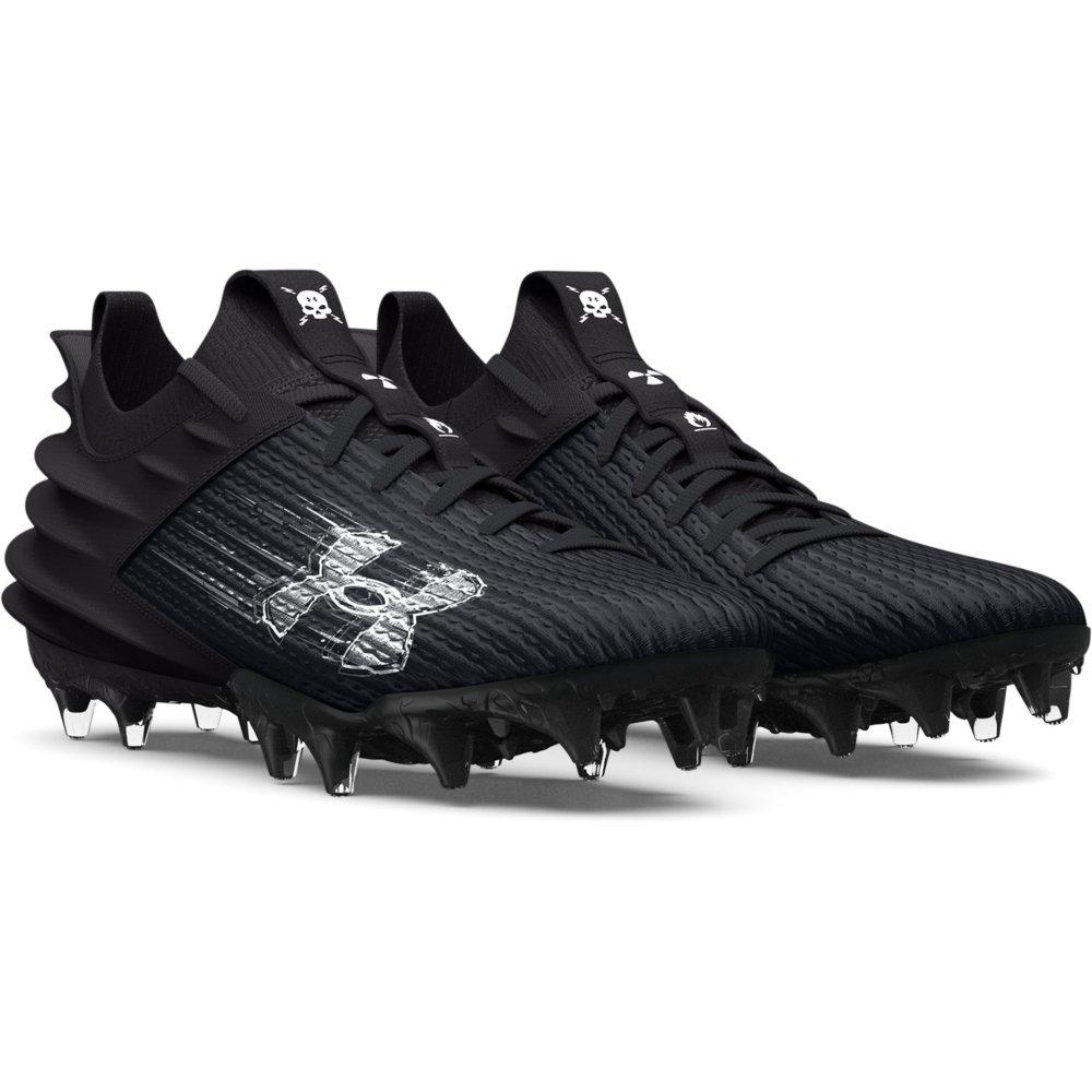 Black under cheap armor football cleats