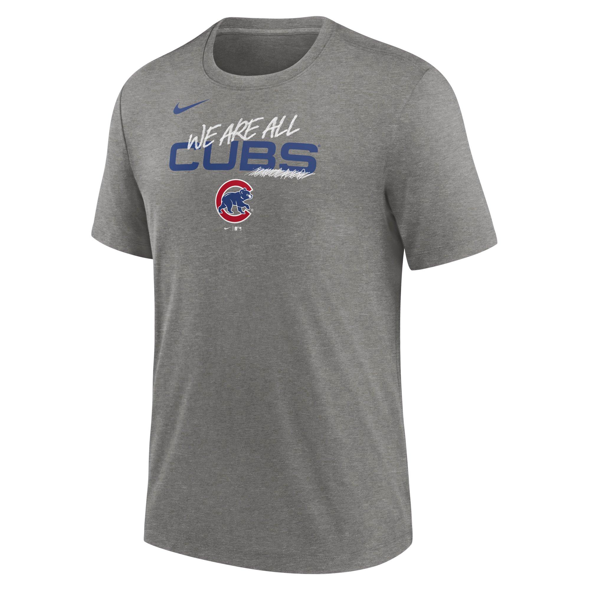 Nike Men's Chicago Cubs We Are Team Short Sleeve Top - HEATHER/GREY Thumbnail View 1