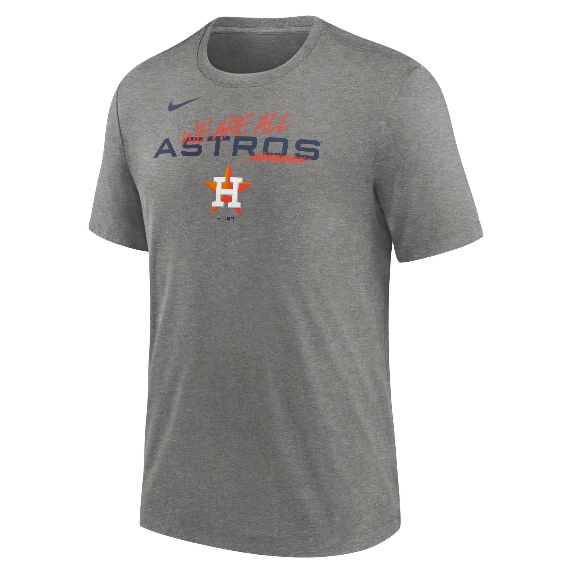 Nike Men's Houston Astros We Are Team Short Sleeve Top - HEATHER/GREY Thumbnail View 1