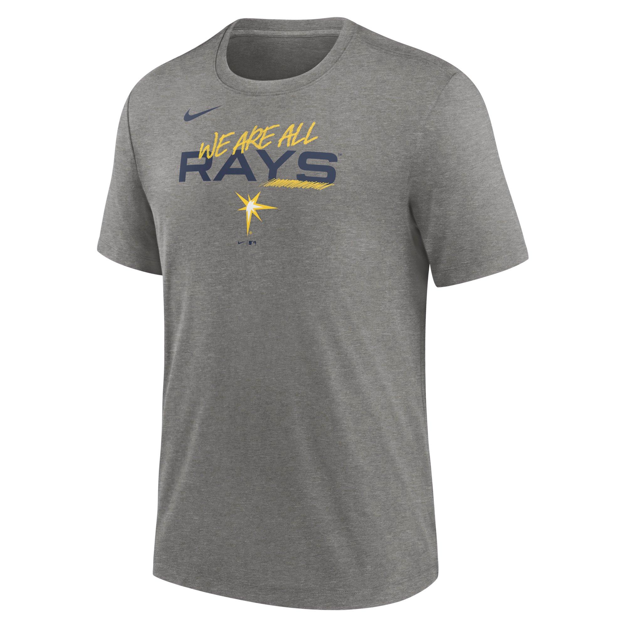 Nike Men's Tampa Bay Rays We Are Team Short Sleeve Top - HEATHER/GREY Thumbnail View 1