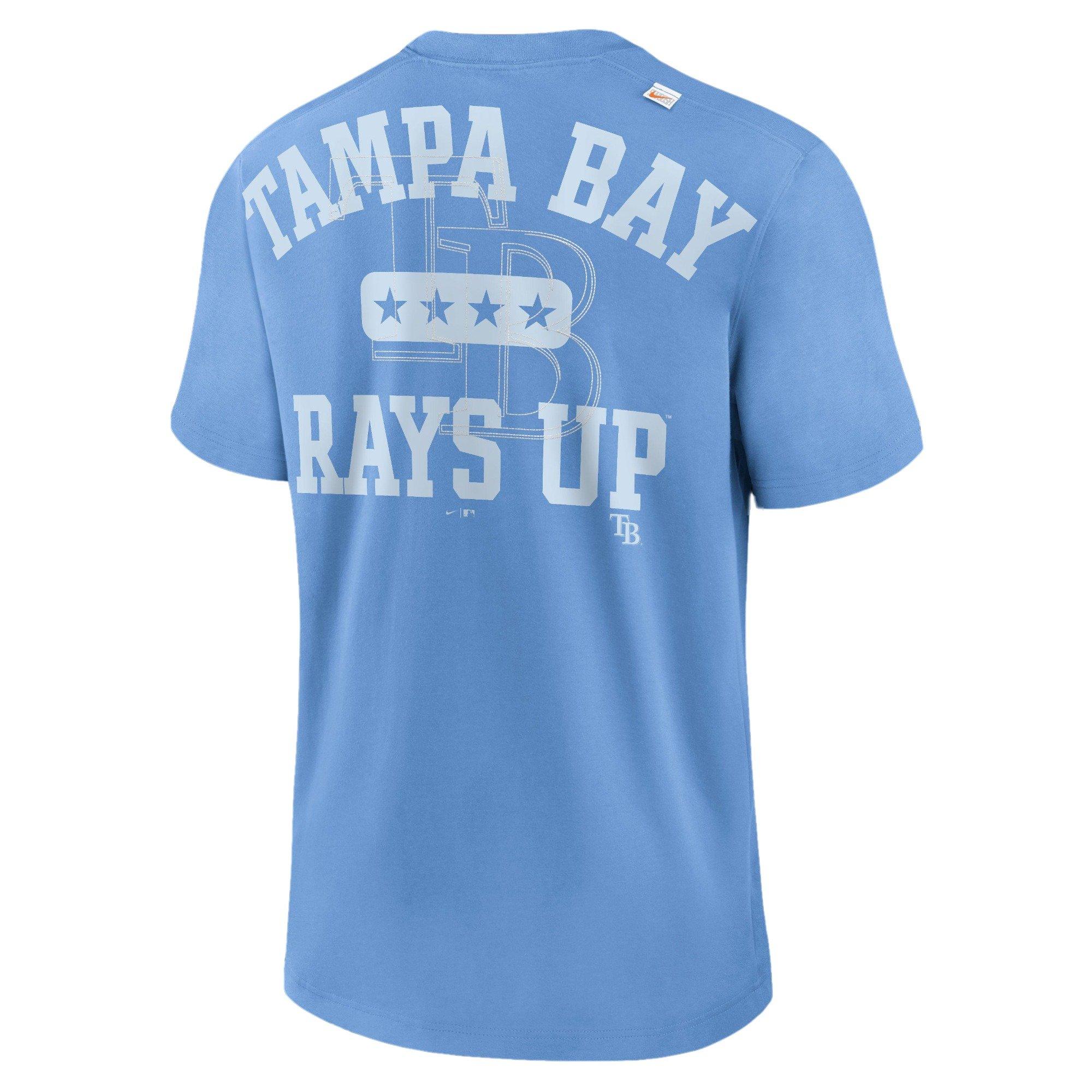 Nike Men's Tampa Bay Devil Rays Statement MLB Tee - BLUE Thumbnail View 1