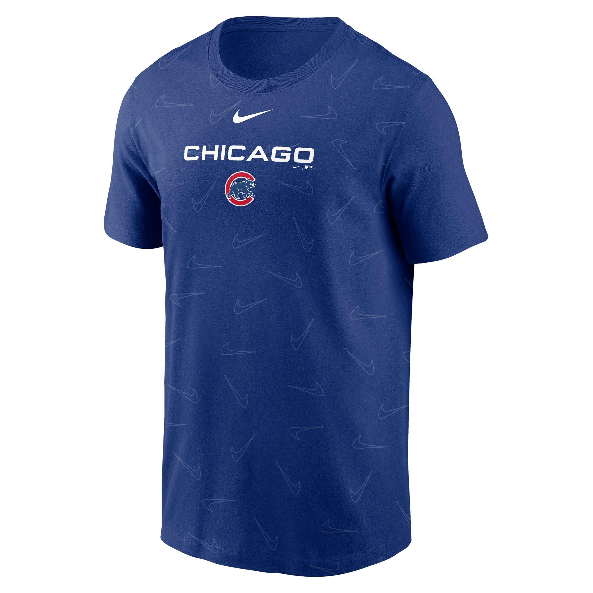 Nike Men's Chicago Cubs Top Line Short Sleeve Tee - BLUE Thumbnail View 1