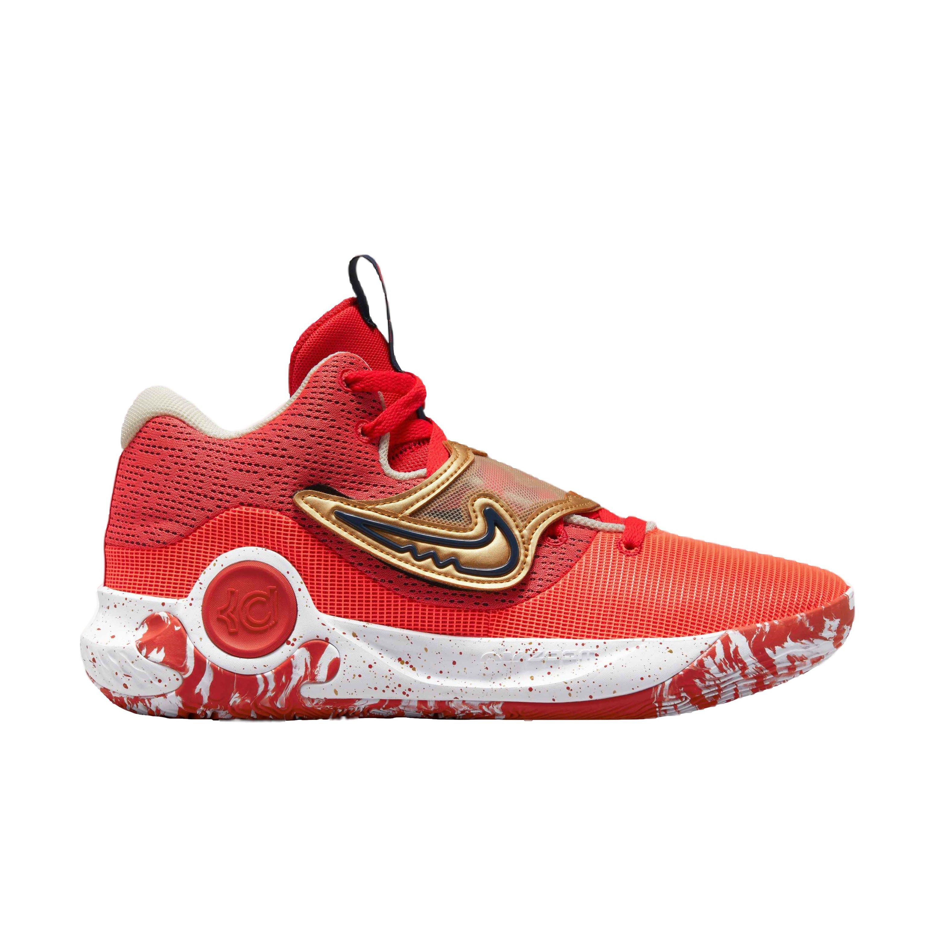 Kyrie 5 store red and gold