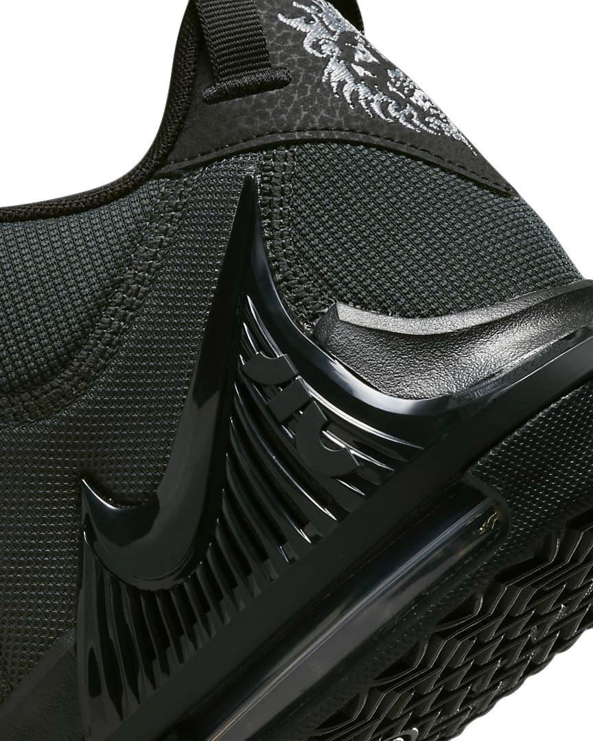 Nike LeBron Witness 7 "Black/Anthracite/Black" Men's Basketball Shoe - BLACK/ANTHRACITE/BLACK Thumbnail View 8