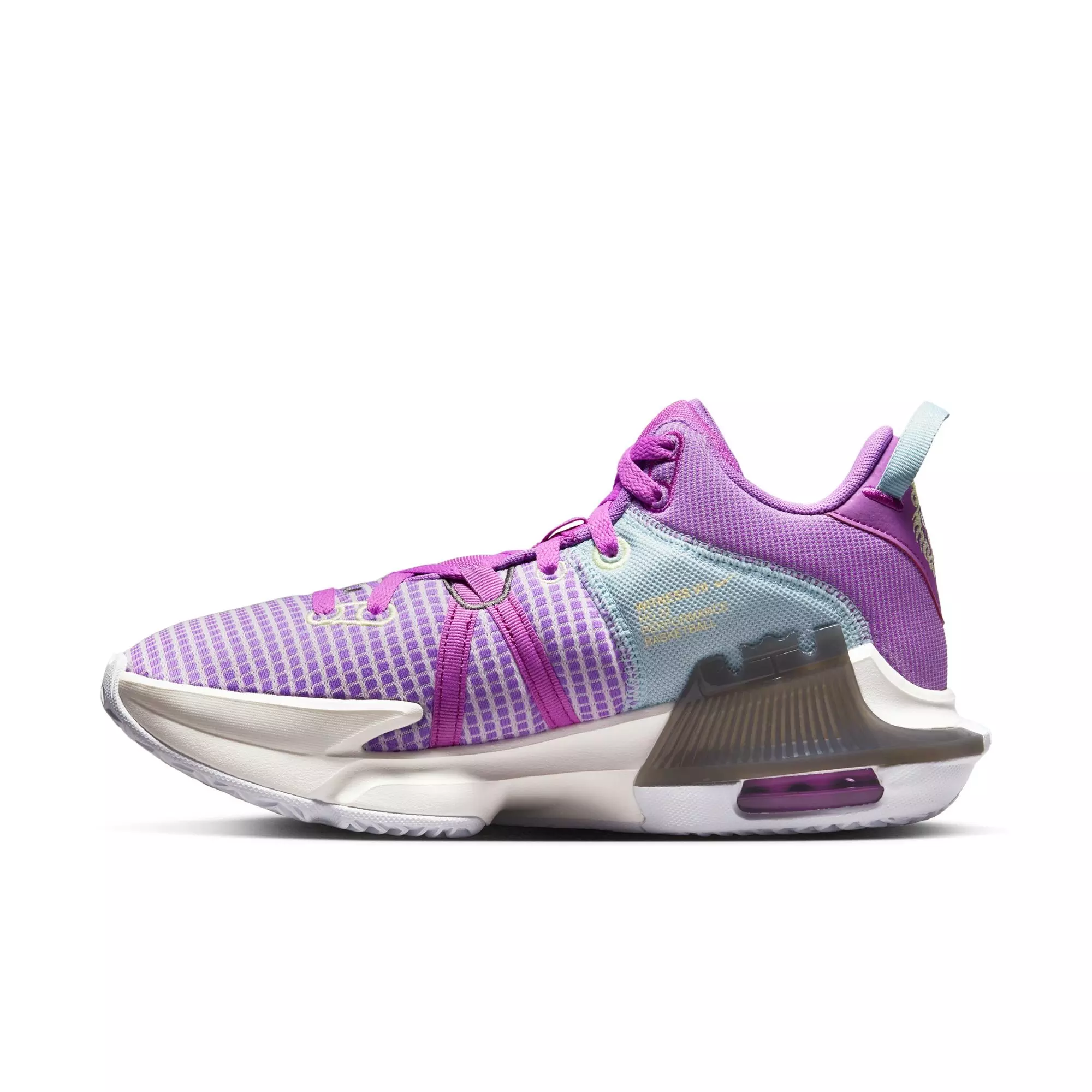 Nike LeBron Witness 7 "Fuchsia Dream/Sail/White/Citron Tint" Men's Basketball Shoe - FUCHSIA/SAIL/WHITE/CITRON