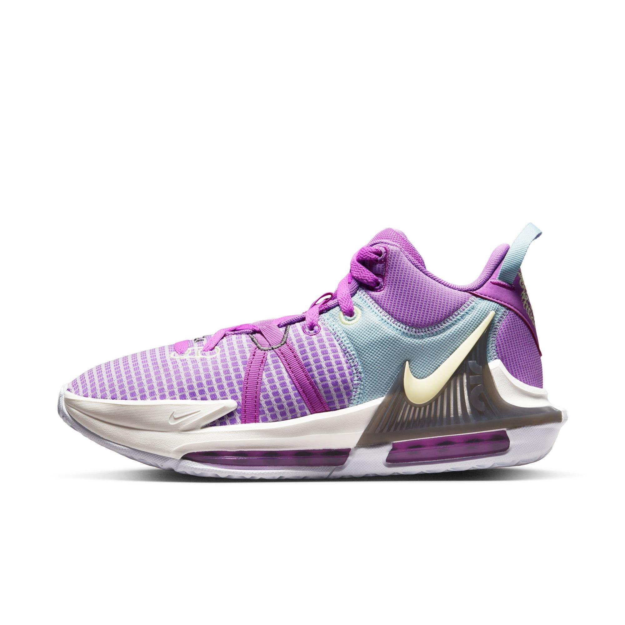 Nike LeBron Witness 7 "Fuchsia Dream/Sail/White/Citron Tint" Men's Basketball Shoe - FUCHSIA/SAIL/WHITE/CITRON Thumbnail View 4