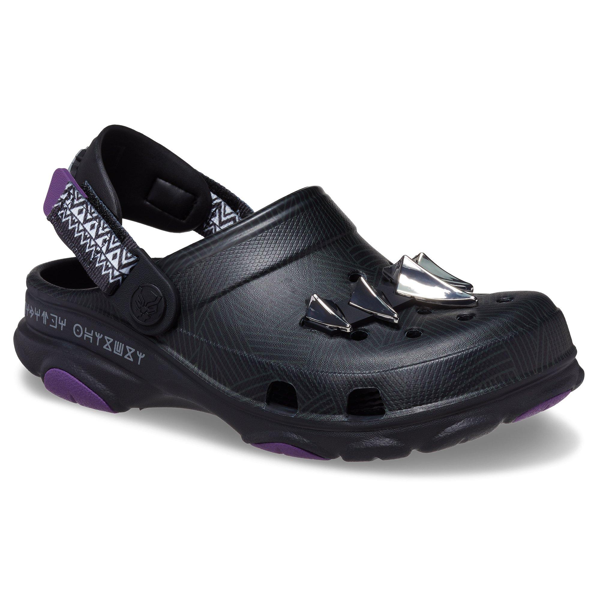 Crocs Classic All-Terrain Black Panther Preschool Kids' Clog - BLACK Thumbnail View 4
