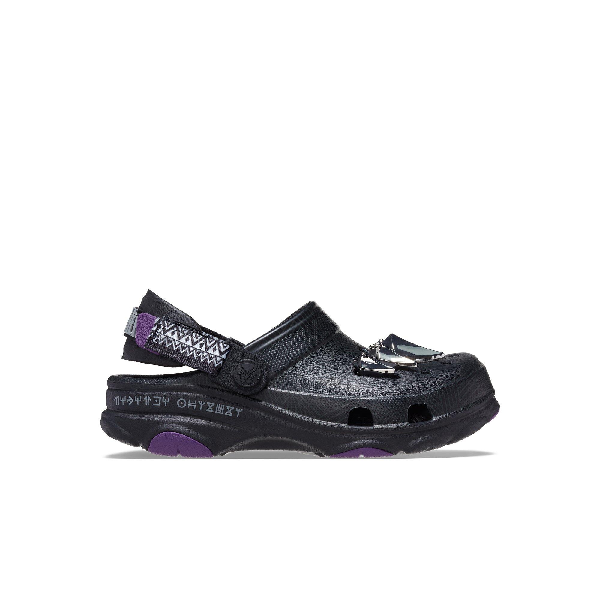 Crocs Classic All-Terrain Black Panther Preschool Kids' Clog - BLACK Thumbnail View 1