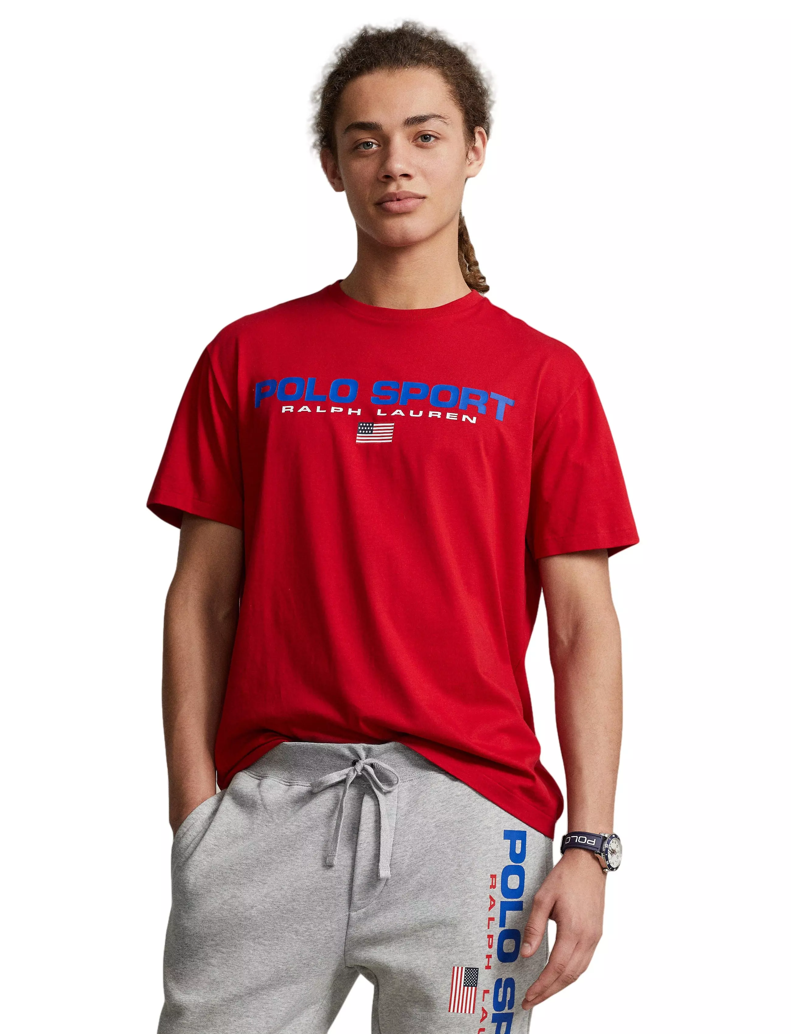 Polo Men's Sport Jersey Tee-Red - RED