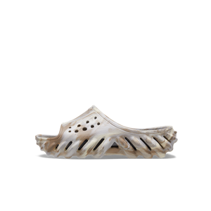 Crocs Echo Marbled "Bone/Multi" Preschool Kids' Slide