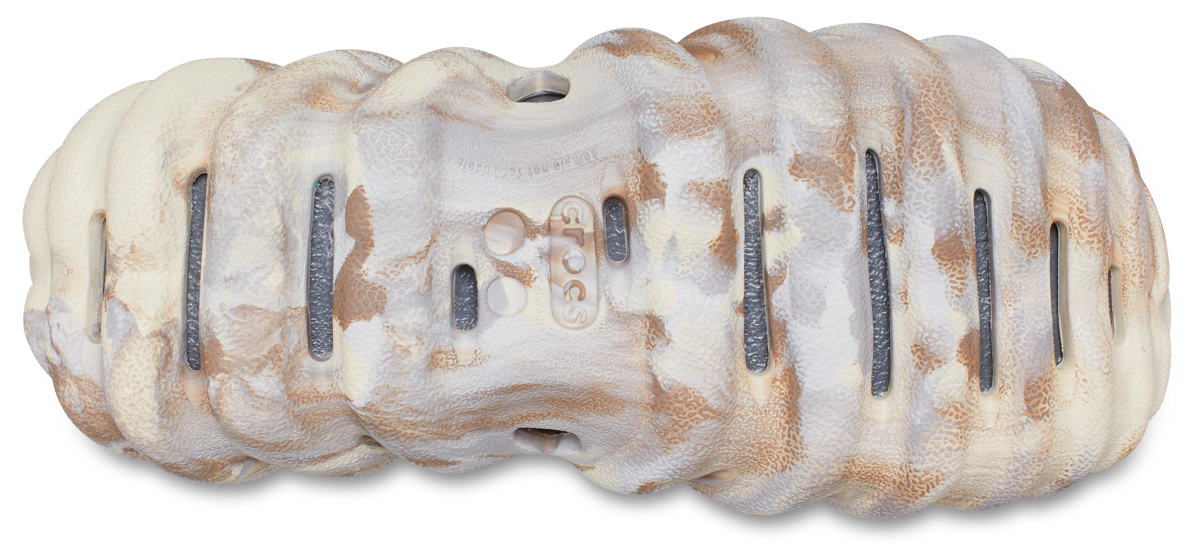 Crocs Echo Marbled "Bone/Multi" Preschool Kids' Slide - BONE Thumbnail View 5