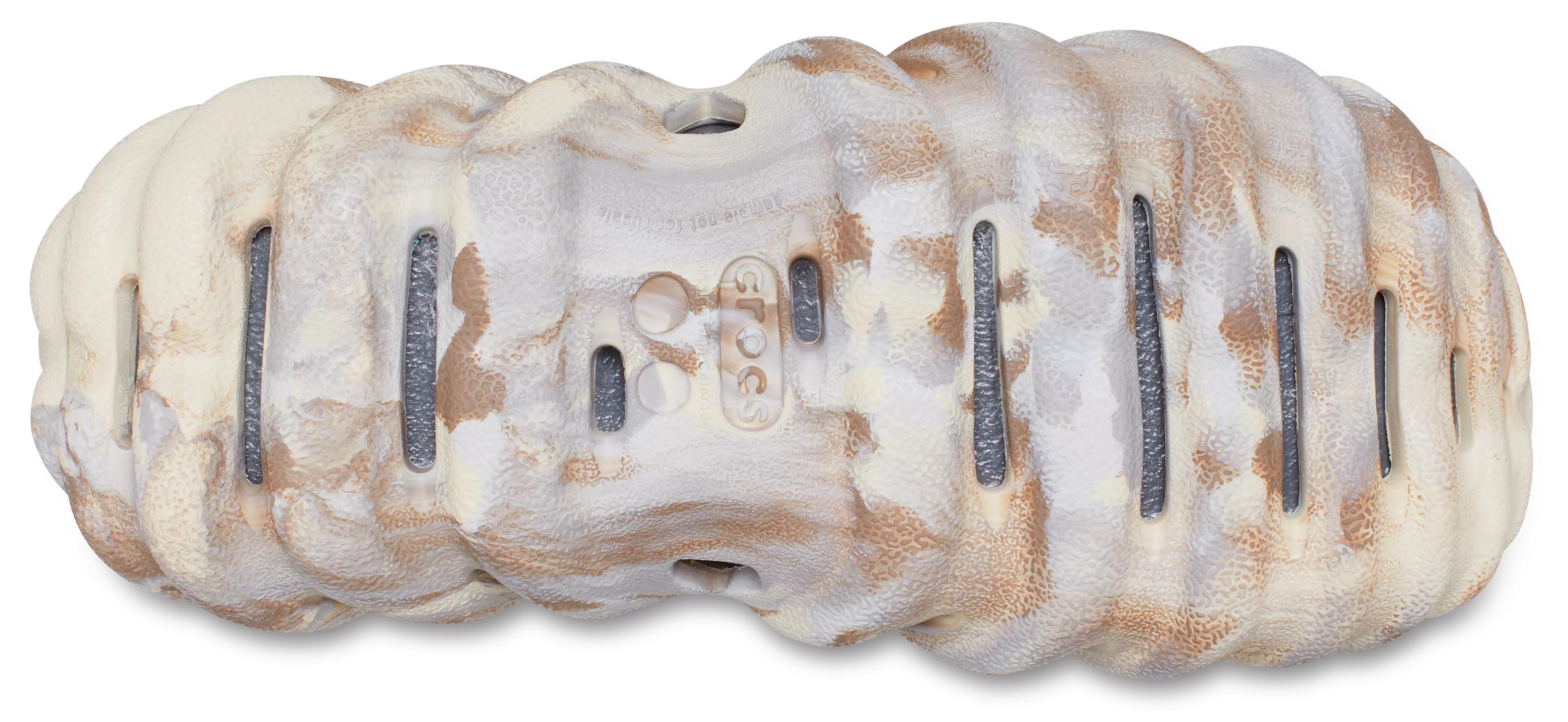 Crocs Echo Marbled "Bone/Multi" Preschool Kids' Slide - BONE