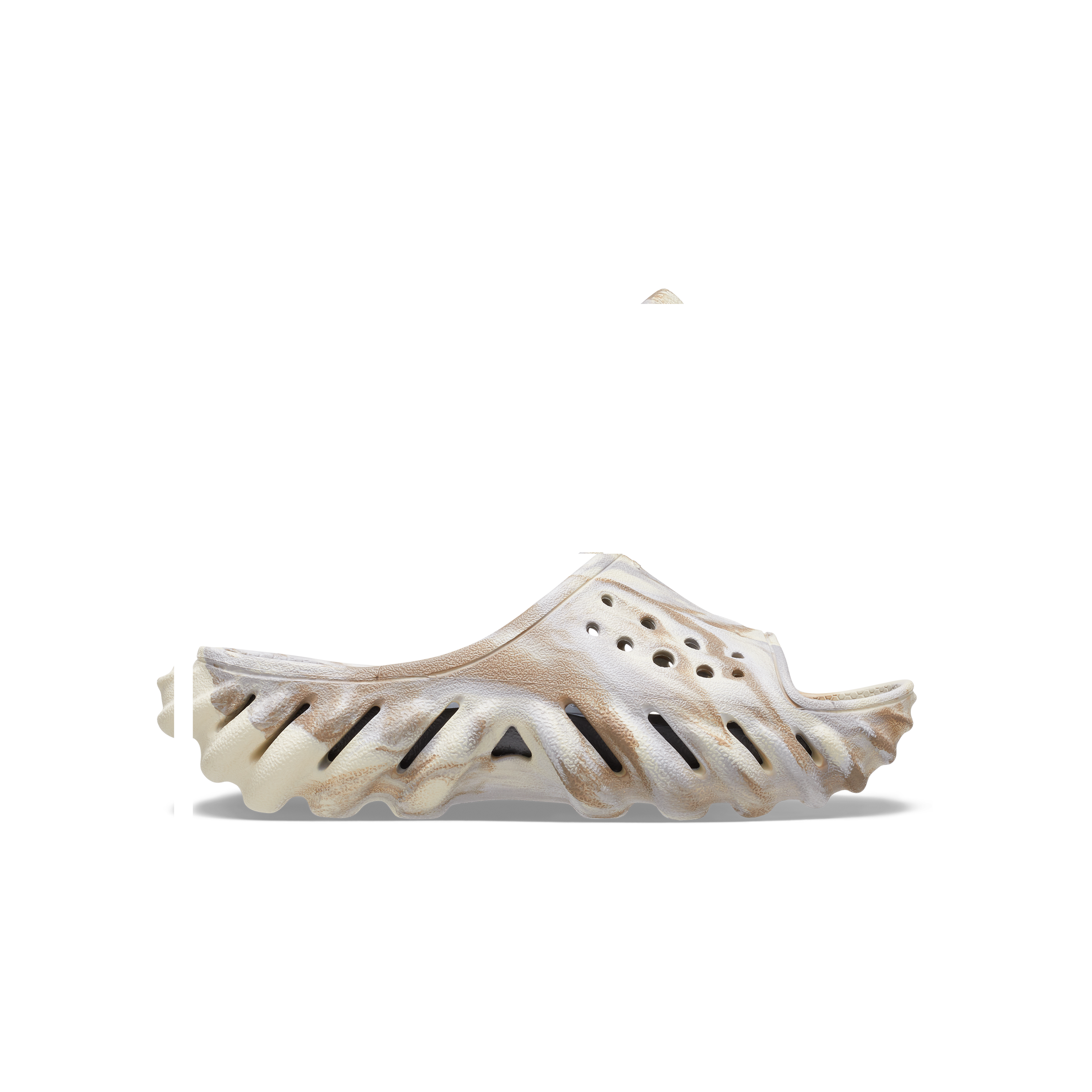 Crocs Echo Marbled "Bone/Multi" Preschool Kids' Slide - BONE Thumbnail View 1