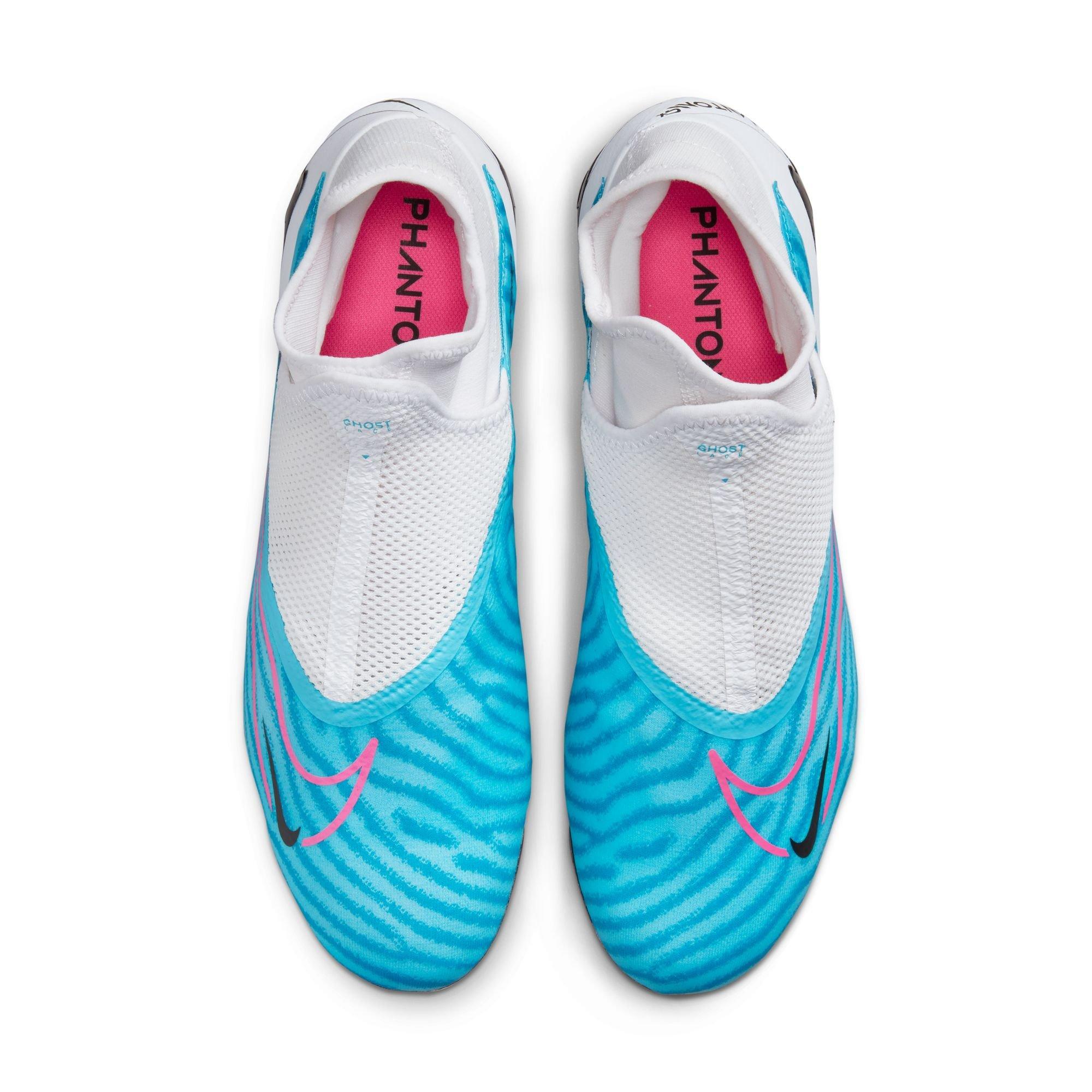 Nike Phantom GX Pro Dynamic Fit FG Firm Ground "Baltic Blue/Pink Blast-White-Laser Blue" Men's Soccer Cleat - BLUE/PINK Thumbnail View 6