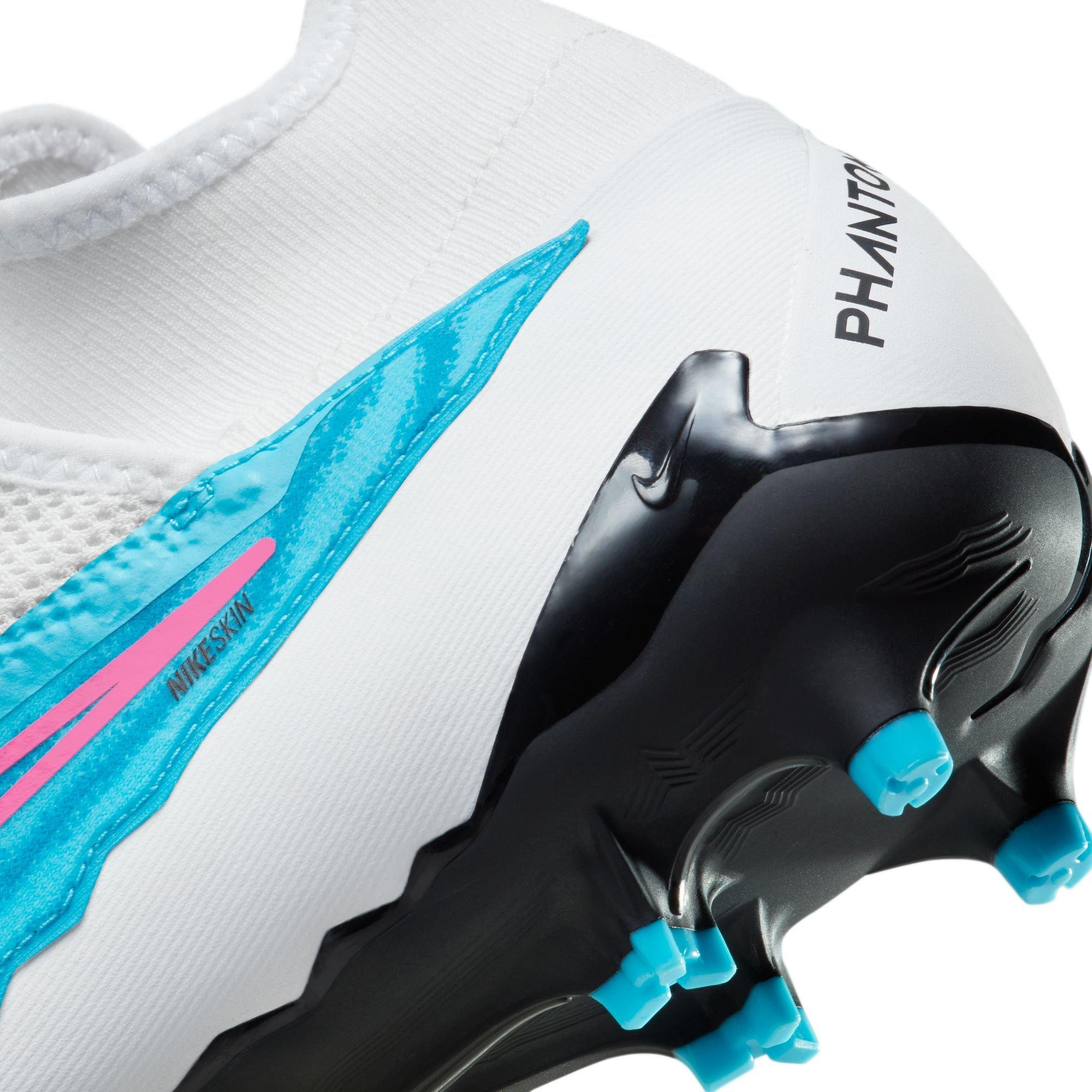 Nike Phantom GX Pro Dynamic Fit FG Firm Ground "Baltic Blue/Pink Blast-White-Laser Blue" Men's Soccer Cleat - BLUE/PINK Thumbnail View 9