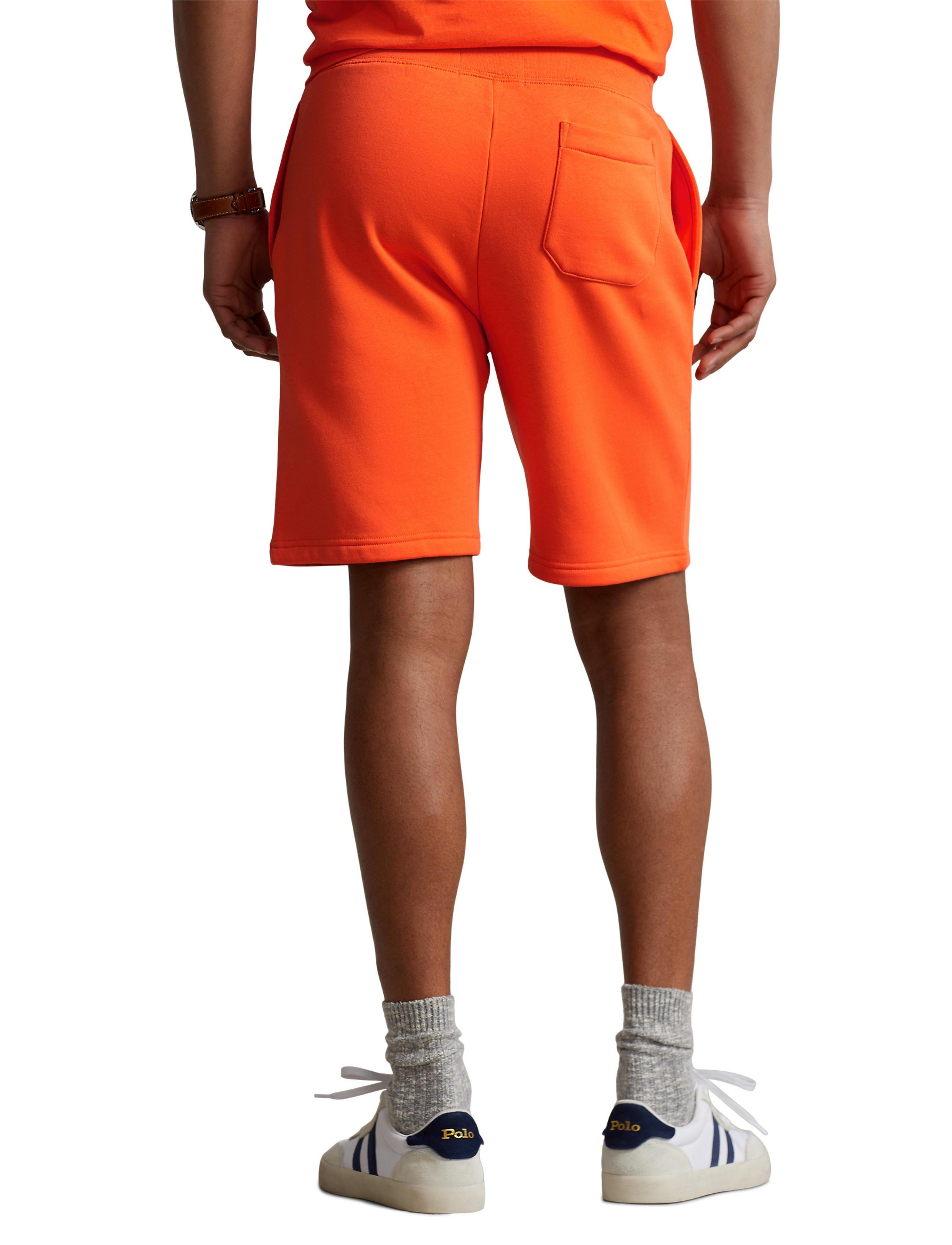 Polo Men's Sport Logo Fleece Shorts-Orange - ORANGE Thumbnail View 2