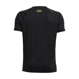 Under Armour Big Boys' Tech Graphic Tee-Black/Lime