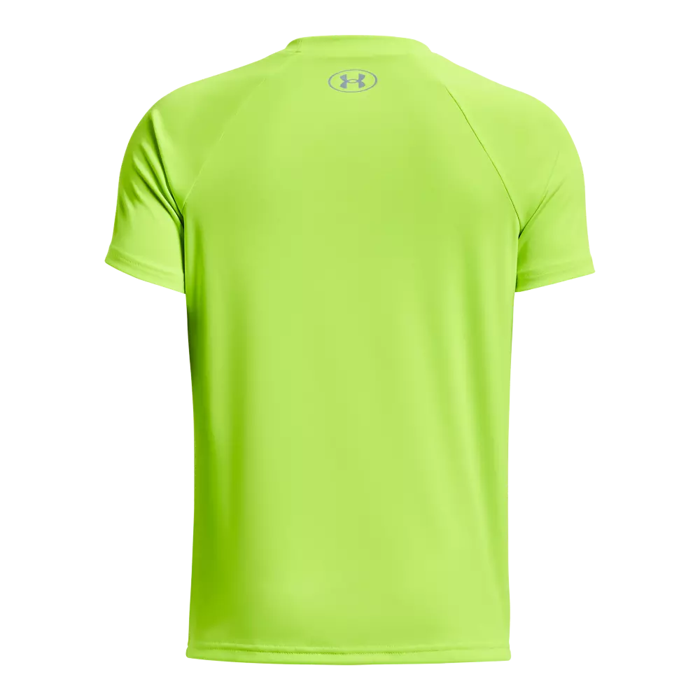 Under Armour Big Boys' Tech Wordmark Tee-Lime - LIME