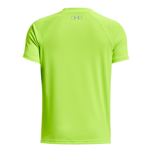 Under Armour Big Boys' Tech Wordmark Tee-Lime