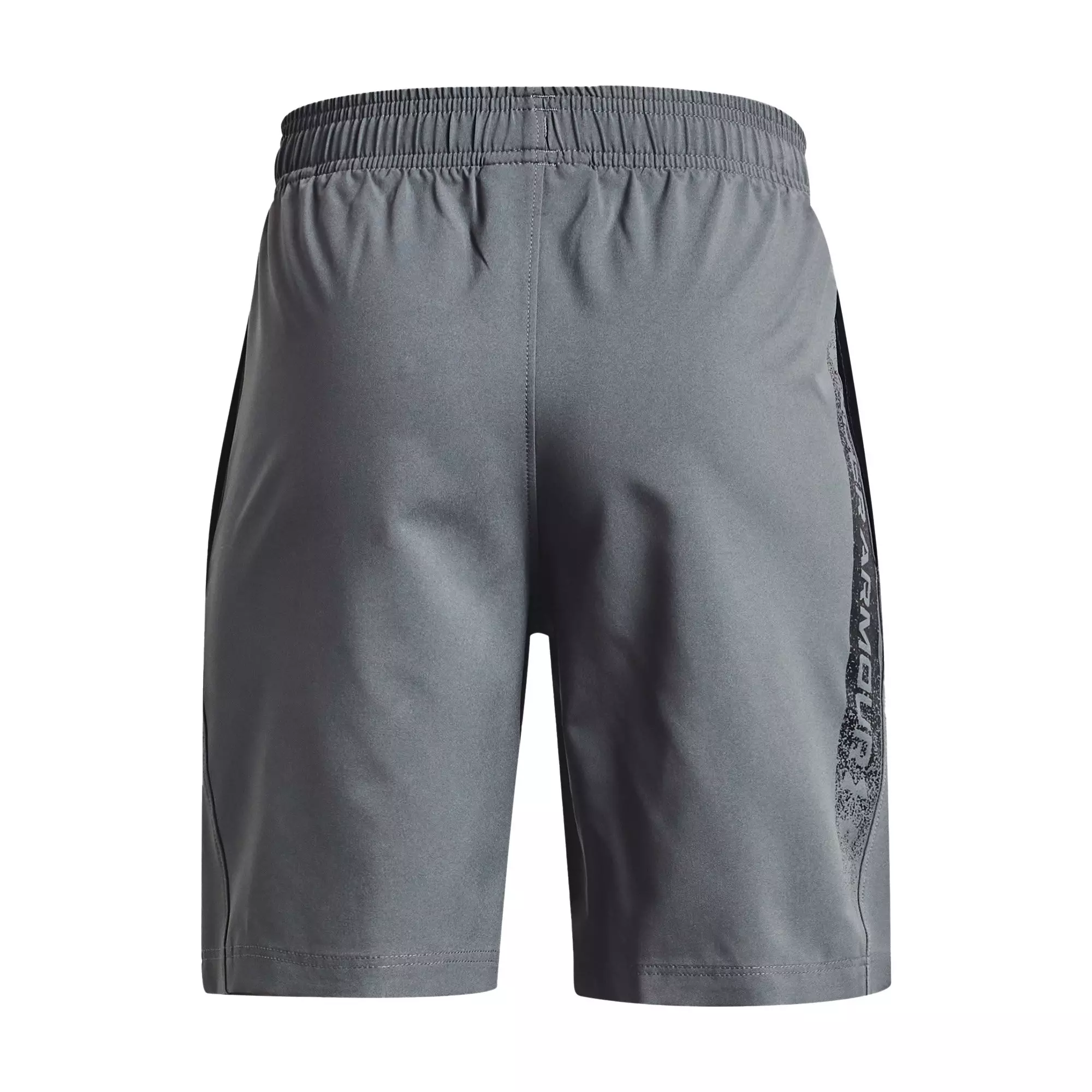 Under Armour Big Boys' Woven Graphic Short-Grey - GREY/BLACK
