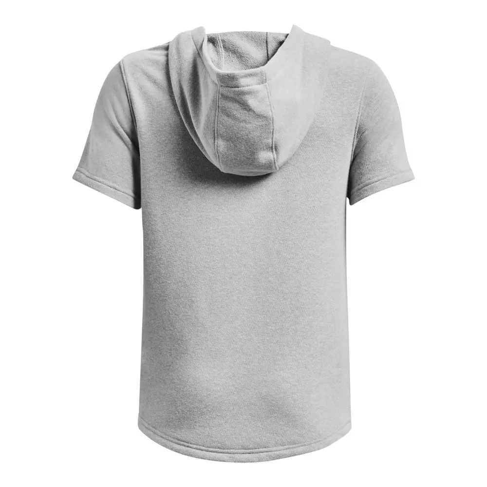Under Armour Big Boys' Rival Terry Short-Sleeve Hoodie-Grey - GREY