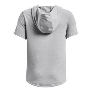 Under Armour Big Boys' Rival Terry Short-Sleeve Hoodie-Grey