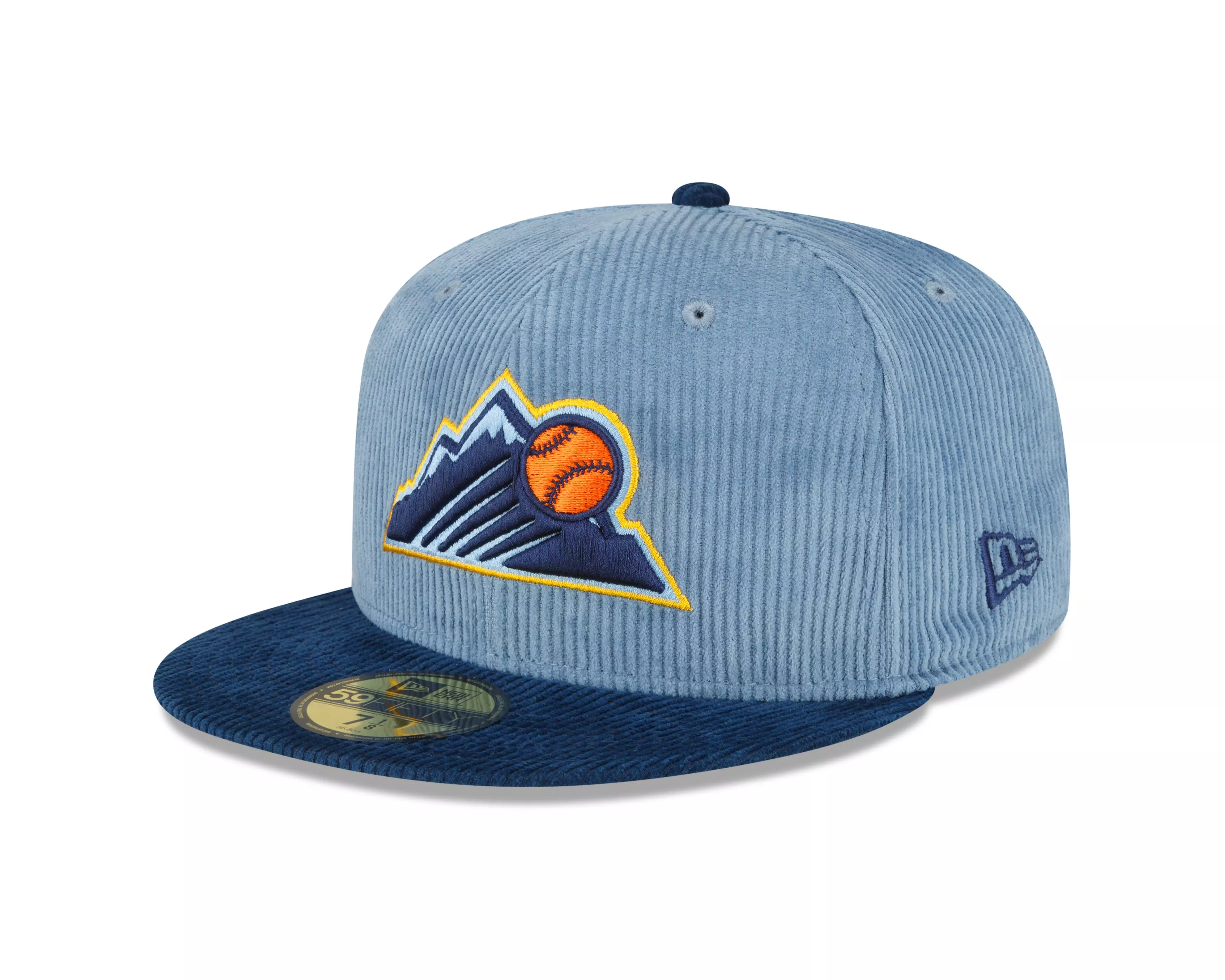 New Era Colorado Rockies Winter Cabin Corduroy 59FIFTY Fitted Hat - BLUE